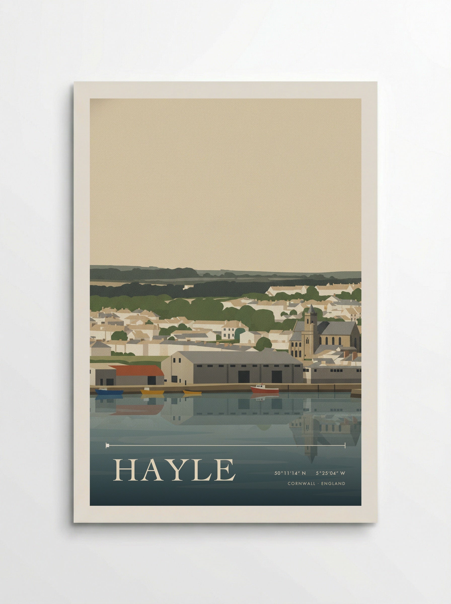 Hayle Cornwall England Travel Poster - Poster