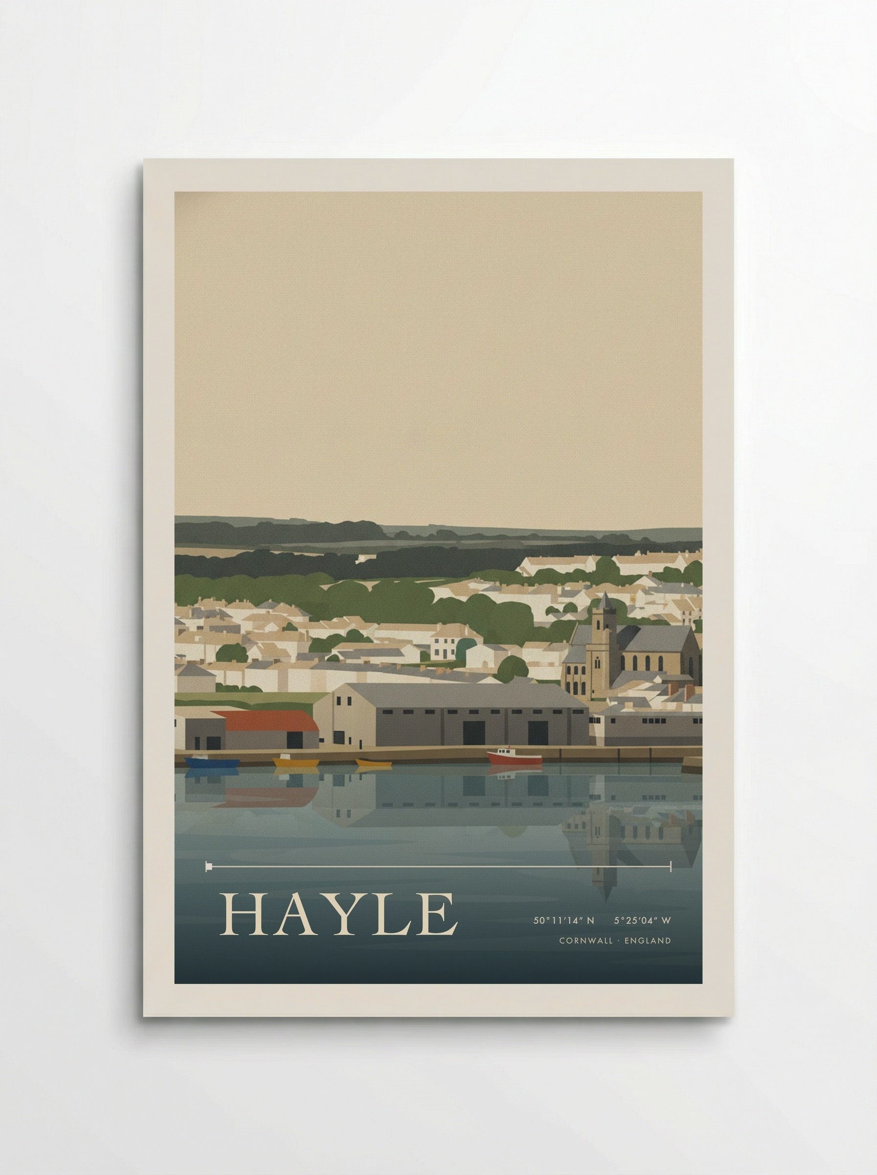 Hayle Cornwall England Travel Poster - Poster