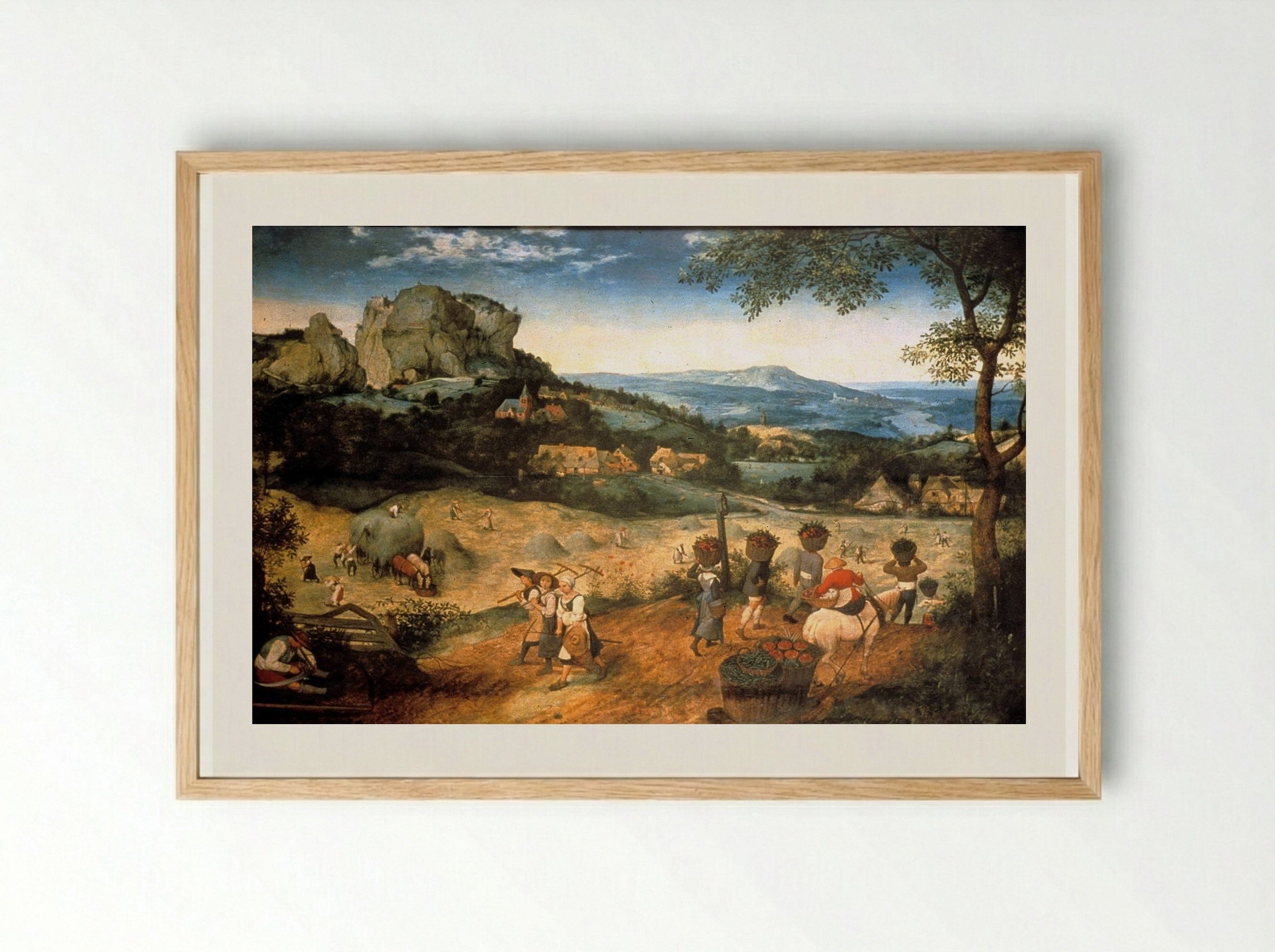 Haymaking - Pieter Bruegel the Elder - Framed Print Wood