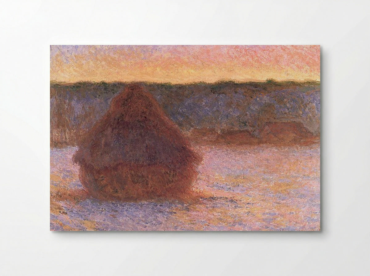 Haystacks at Sunset, Frosty Weather - Claude Monet - Poster