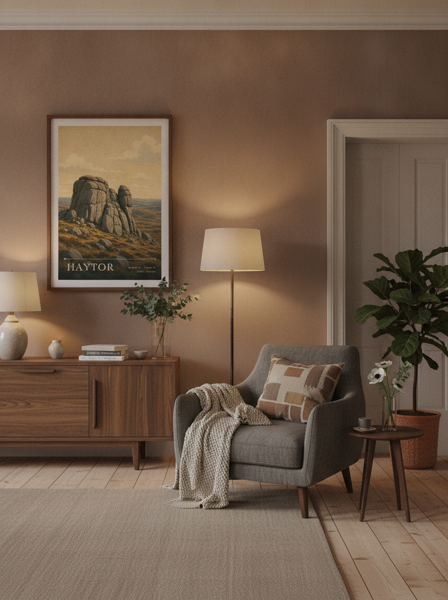 Haytor Devon England Travel Poster - Lifestyle
