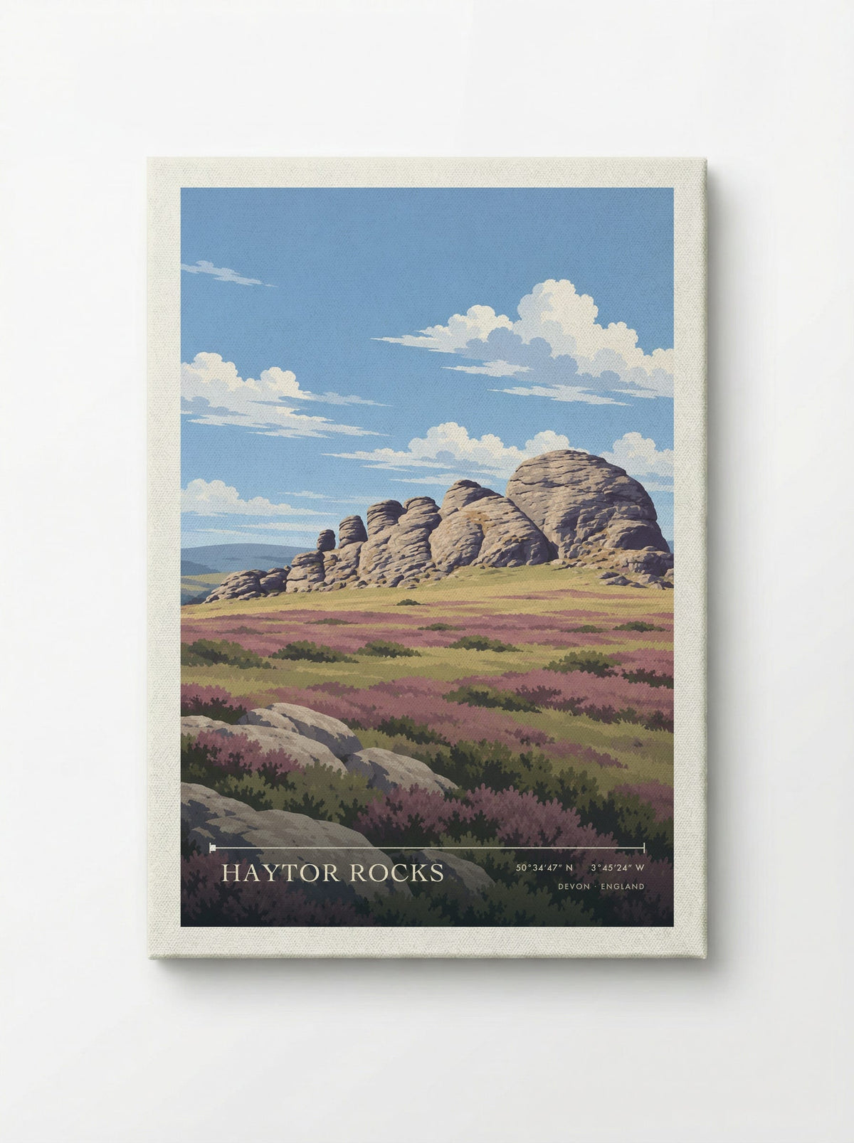 Haytor Rocks, Devon | Travel Poster - Canvas