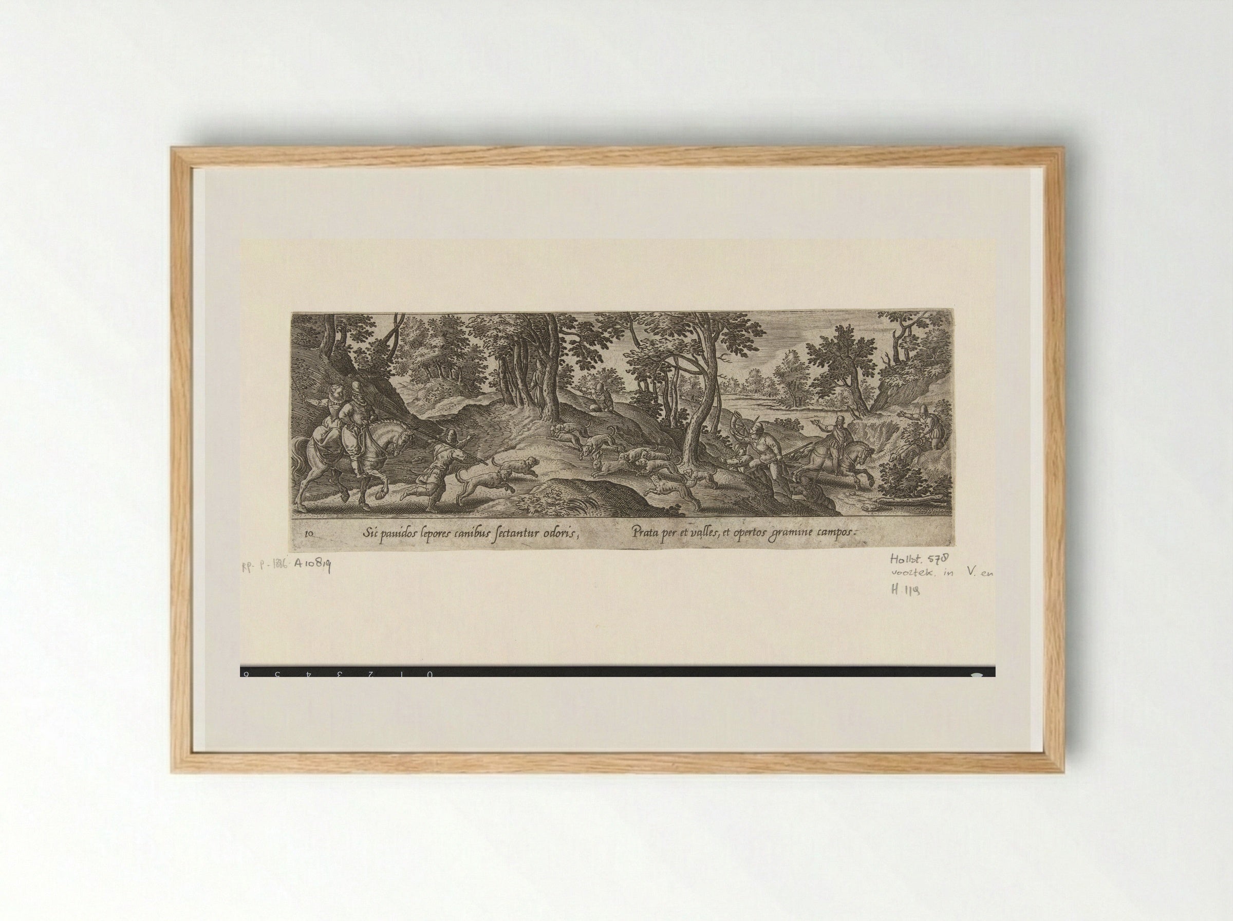 Hazenjacht (Hare Hunt) - Theodoor Galle - Framed Print Wood
