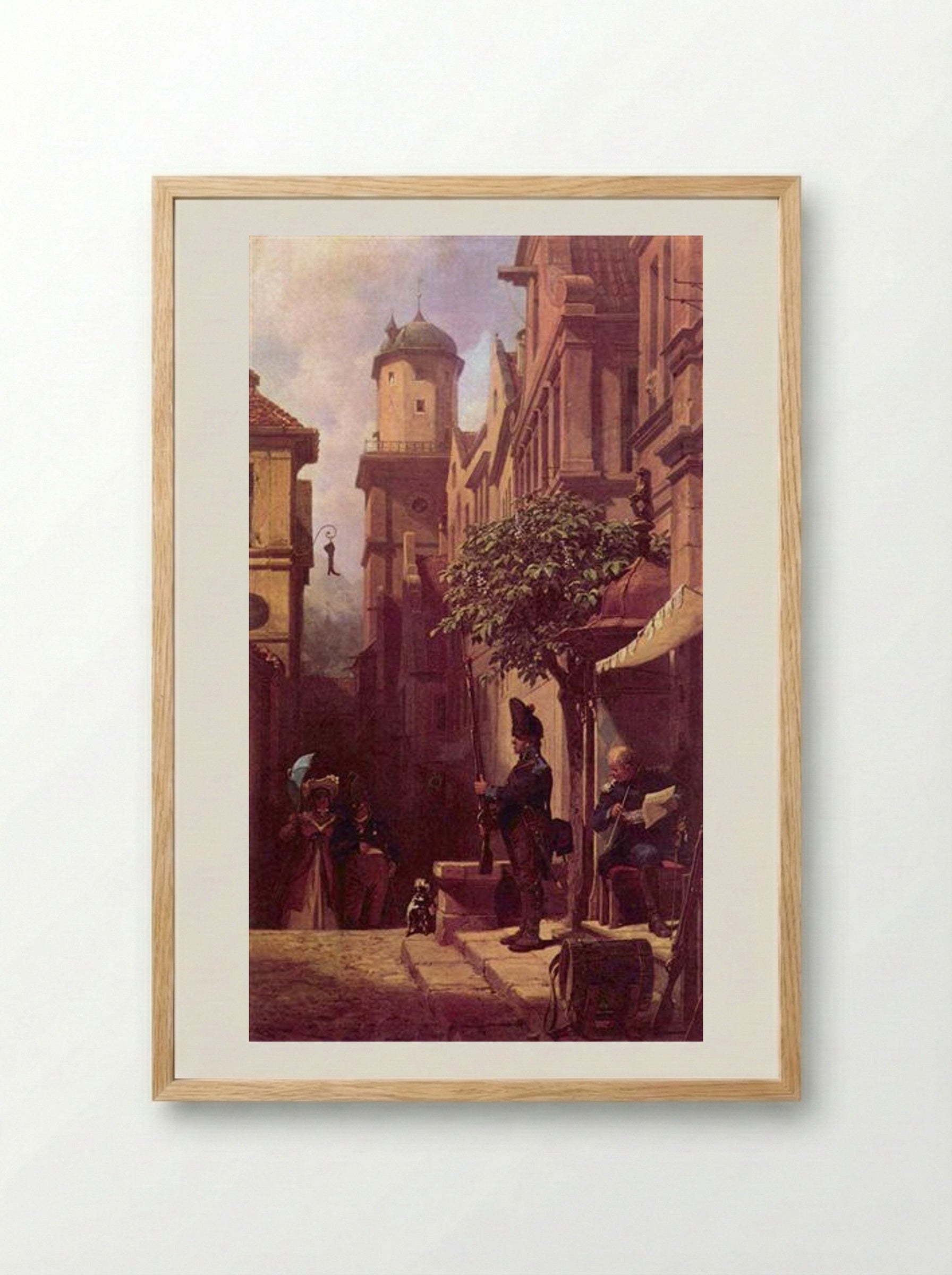 He Comes - Carl Spitzweg - Framed Print Wood