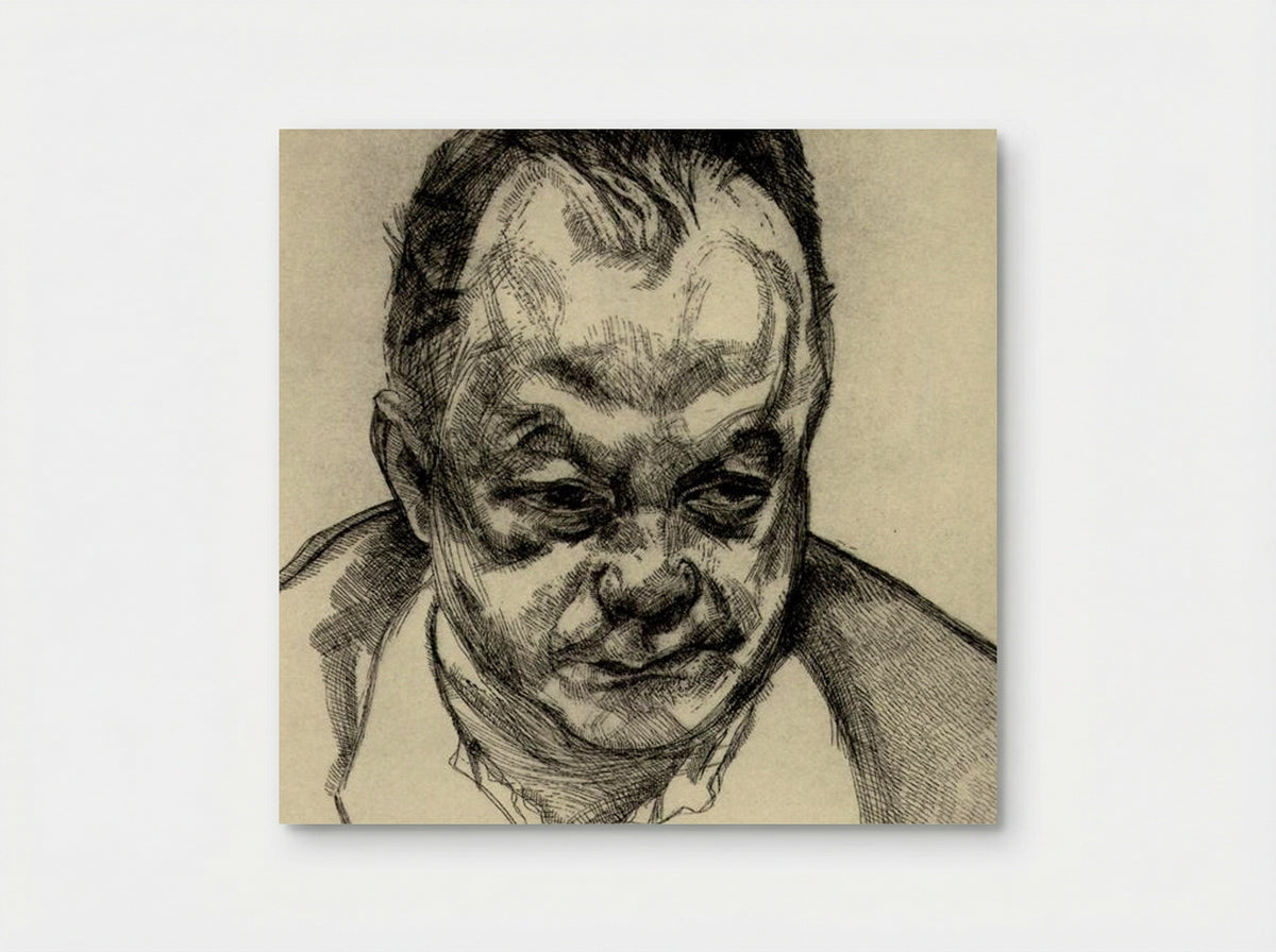 Head of Bruce Bernard - Lucian Freud - Poster
