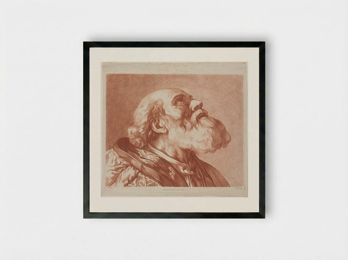 Head of Saint Germain - Louis-Marin Bonnet - Framed Print Black