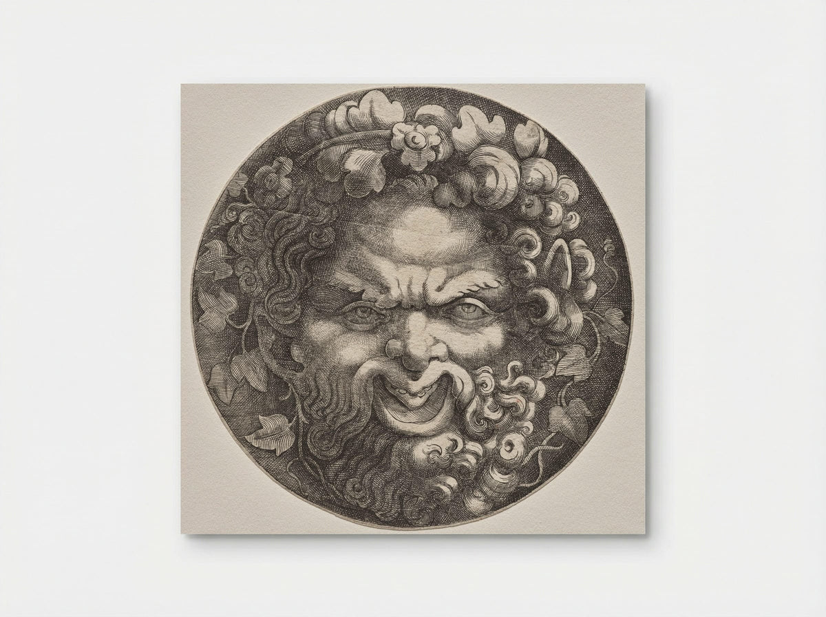 Head of Silenus - Adamo Scultori - Poster