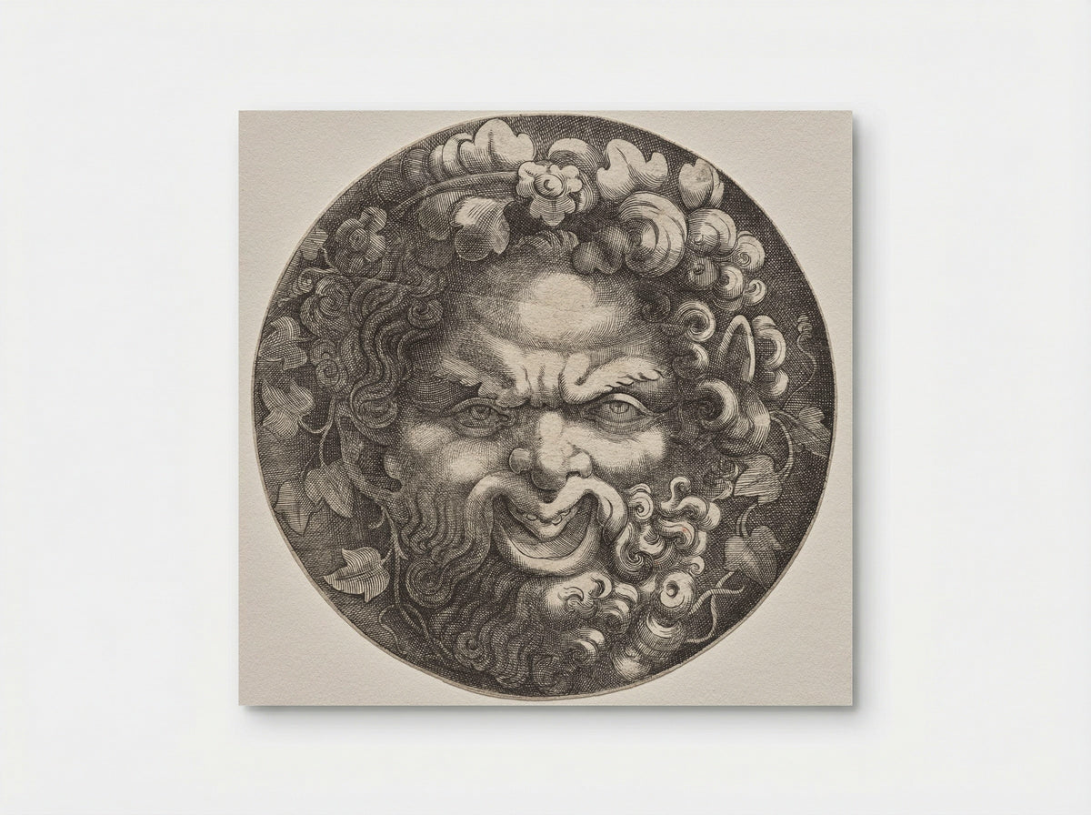 Head of Silenus - Adamo Scultori - Poster