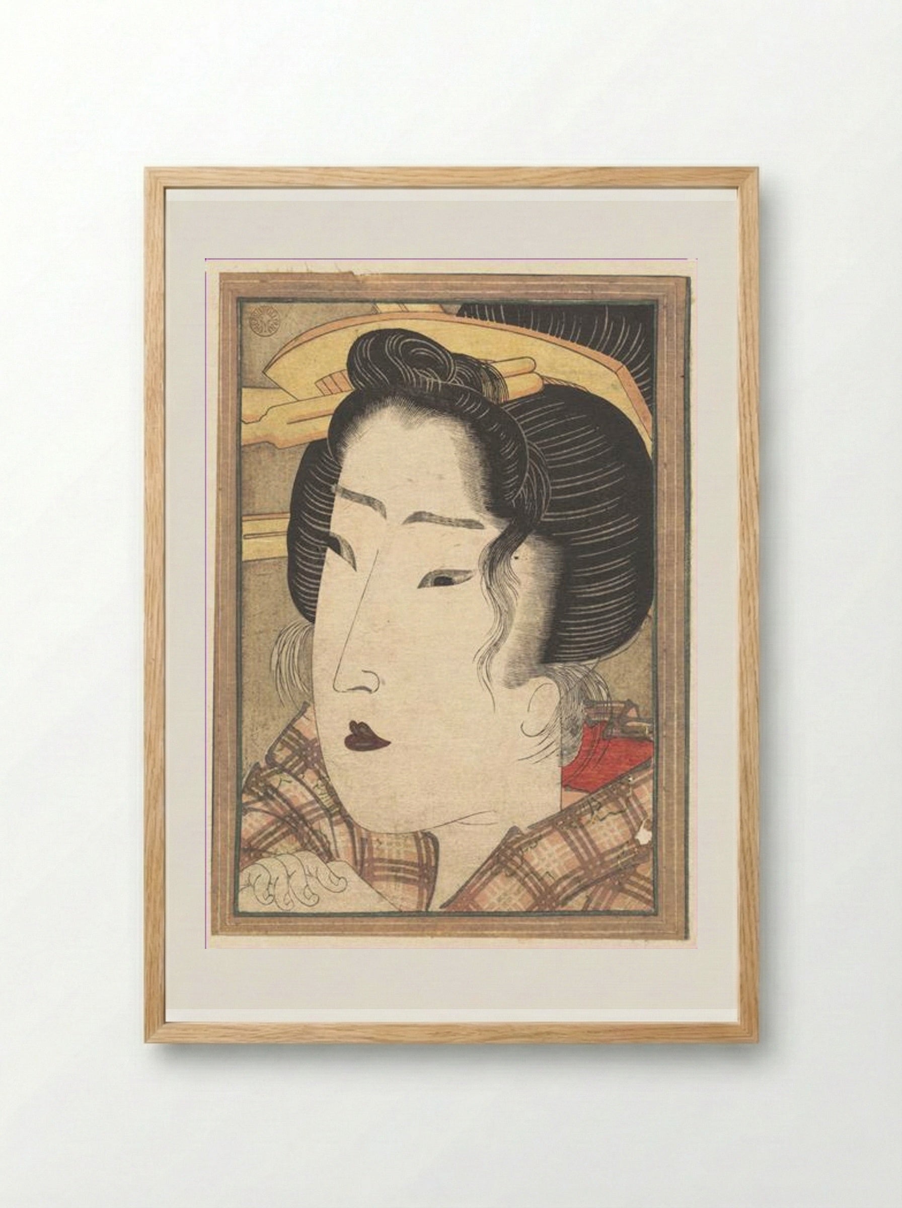 Head of a Beauty - Keisai Eisen - Framed Print Wood
