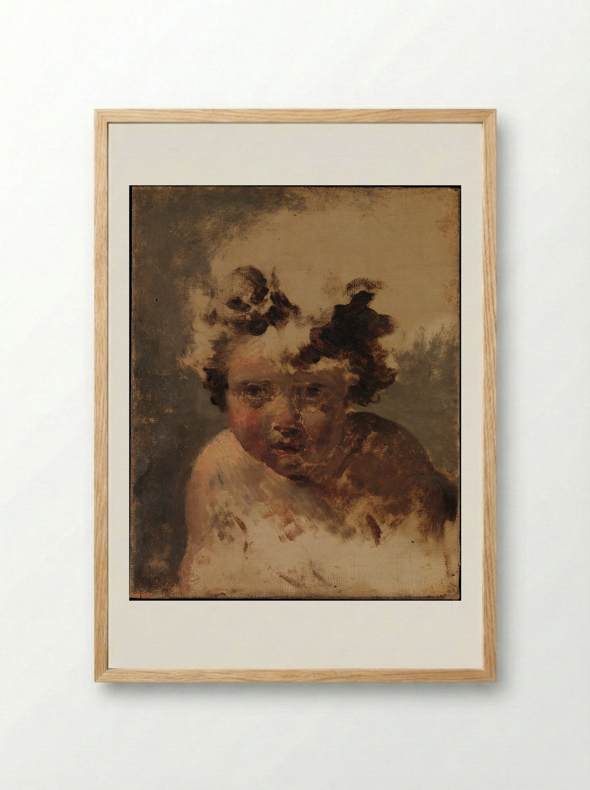 Head of a Child - Jacques-Louis David - Framed Print Wood