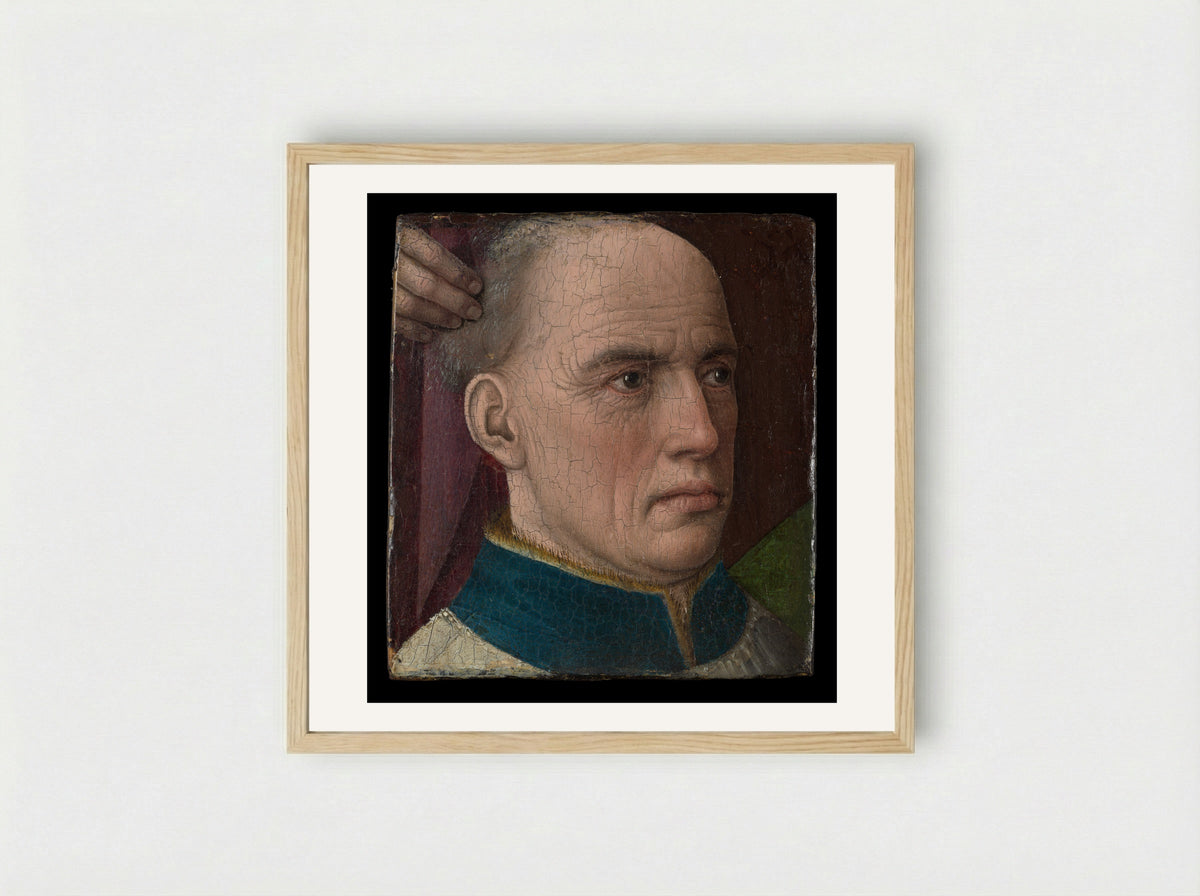 Head of a Donor - Albert van Ouwater - Framed Print Wood