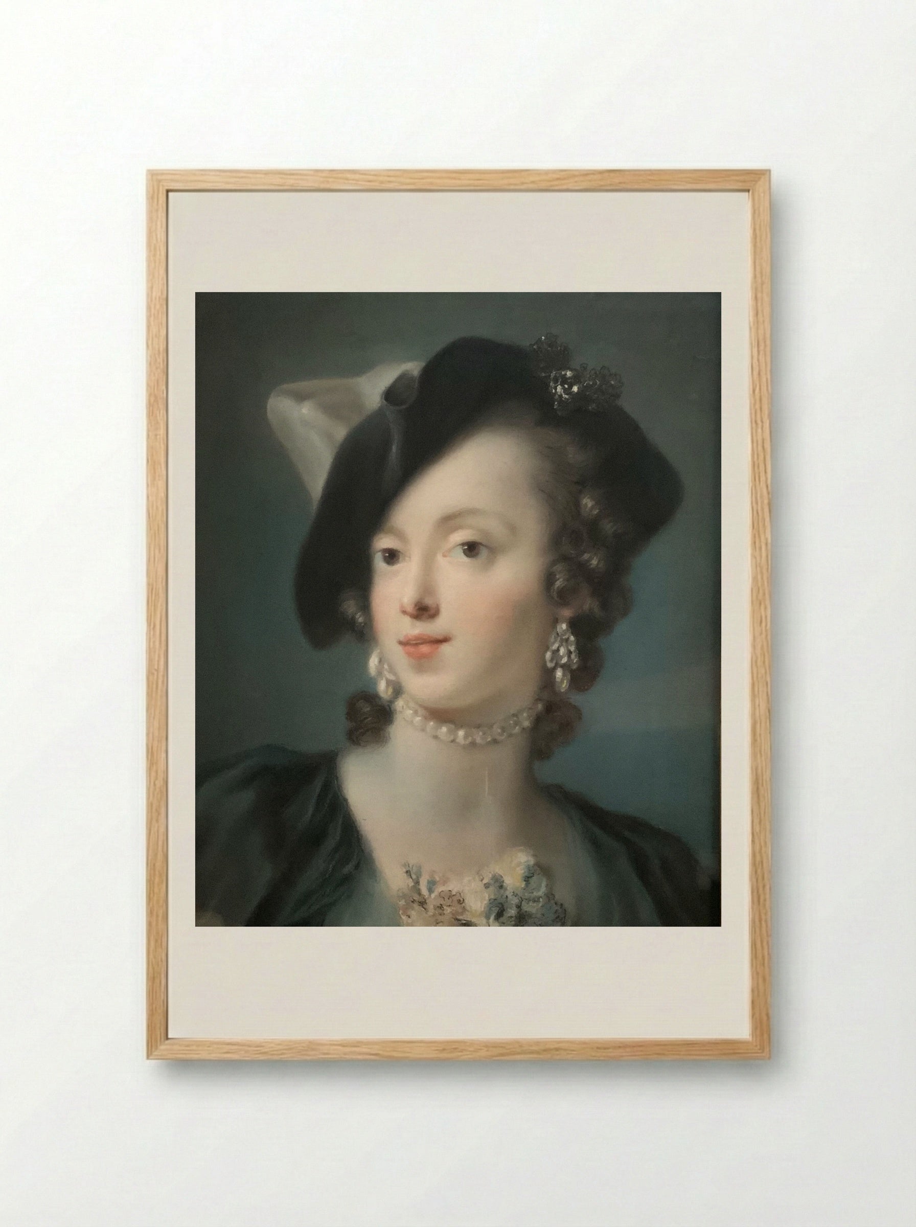 Head of a Girl - Rosalba Carriera - Framed Print Wood