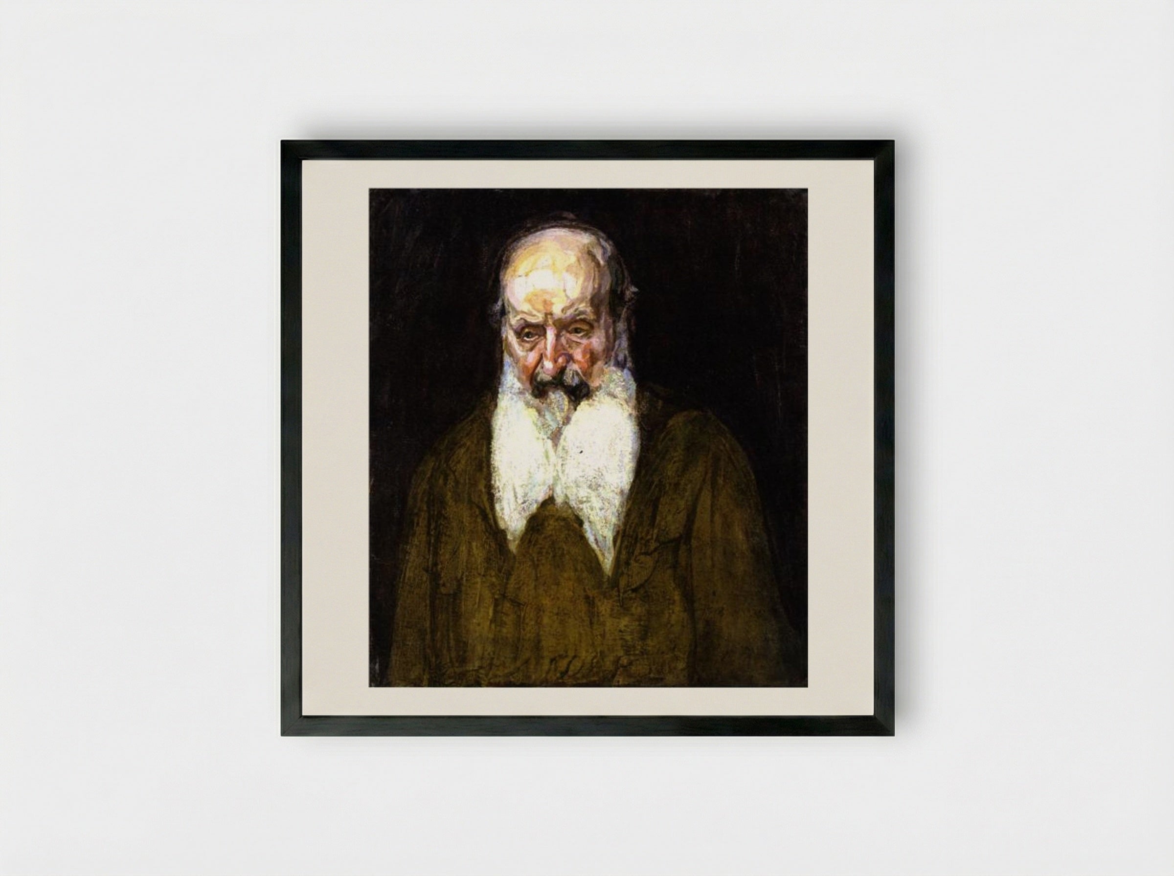 Head of a Jew in Palestine - Henry Ossawa Tanner - Framed Print Black