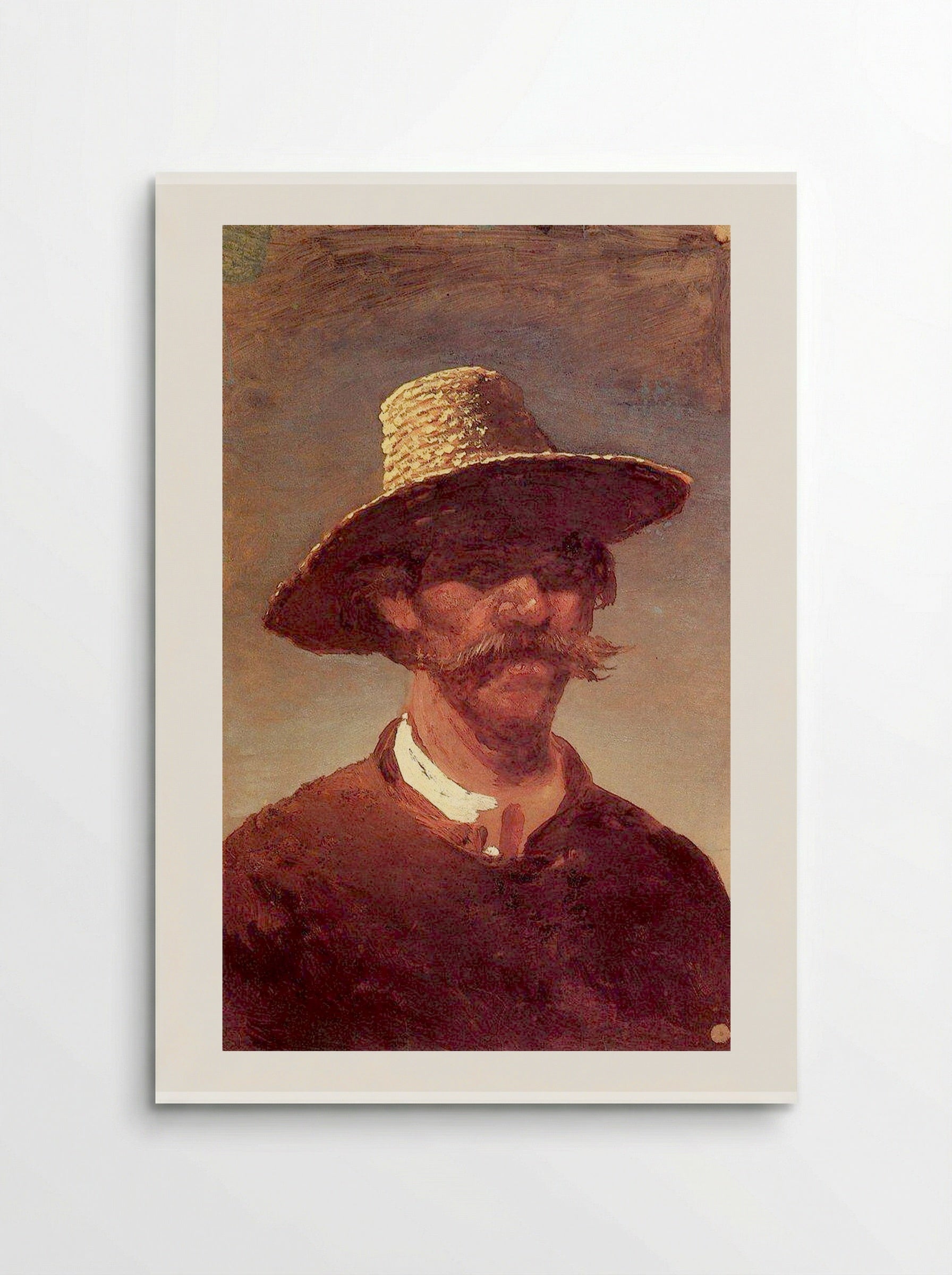 Head of a Man in a Straw Hat - Arkhip Kuindzhi - Poster