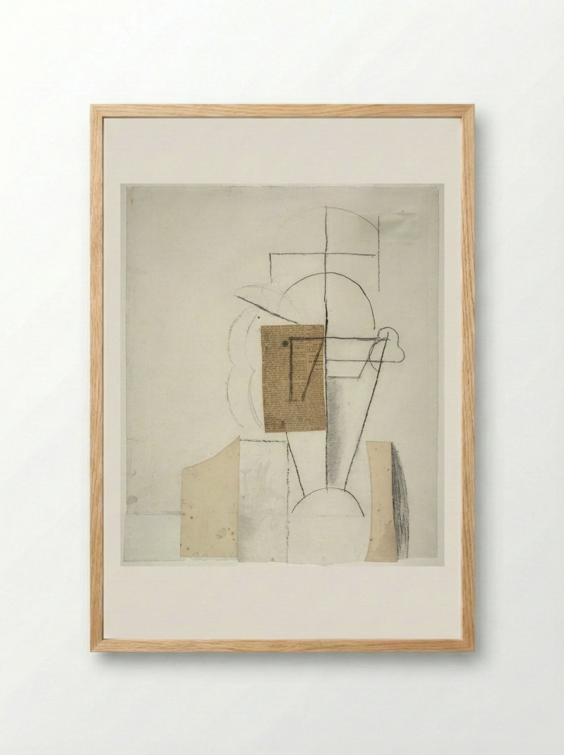 Head of a Man with a Hat - Pablo Picasso - Framed Print Wood