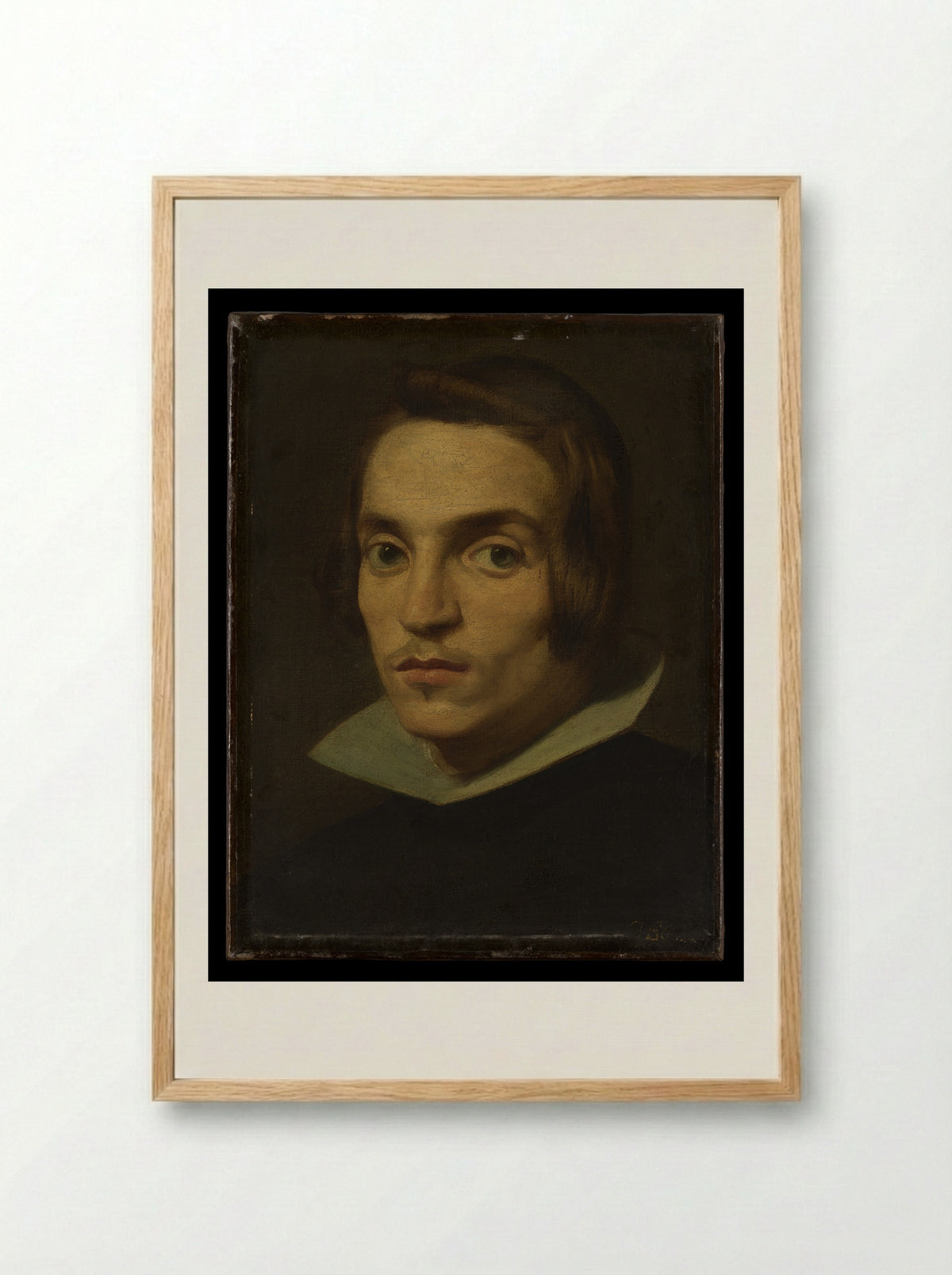 Head of a Man - Spanish (Castilian) Painter - Framed Print Wood
