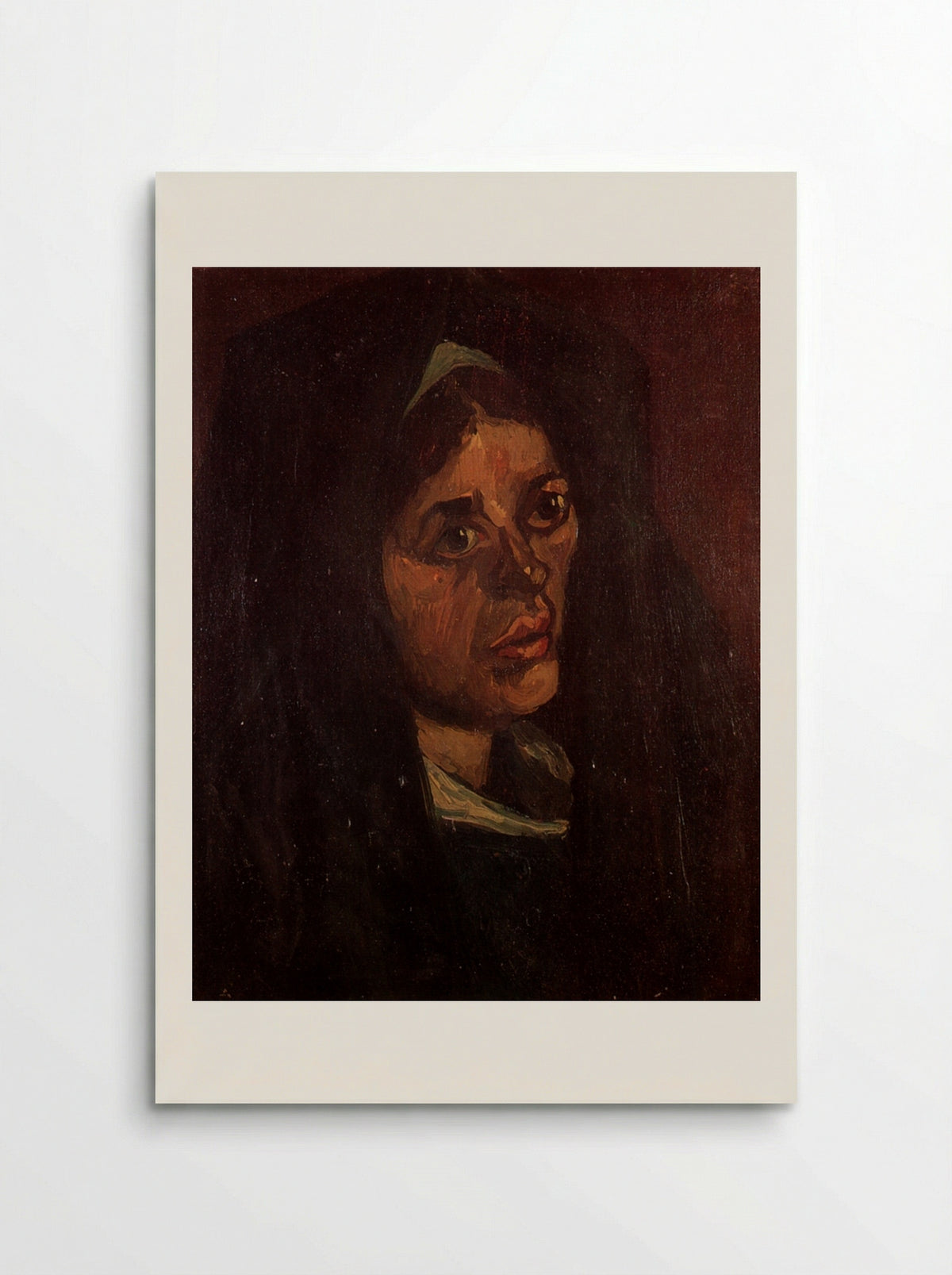 Head of a Peasant Woman in a Green Shawl - Vincent van Gogh - Poster
