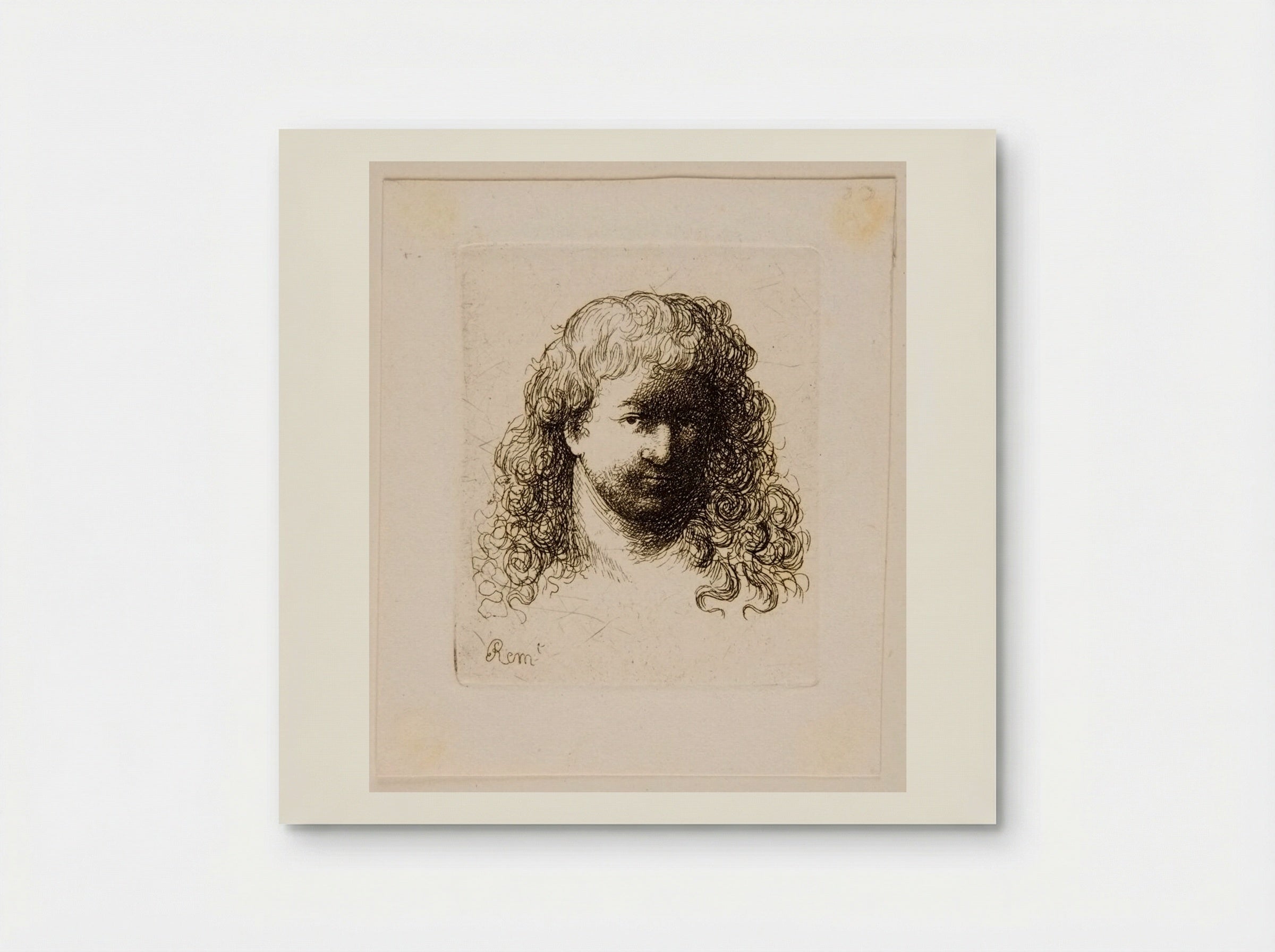 Head of a Young Man with Long Hair - David Deuchar - Poster