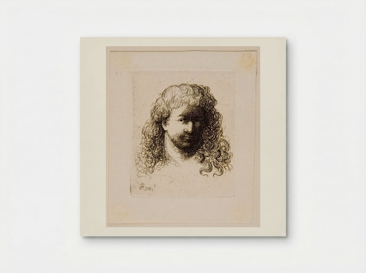Head of a Young Man with Long Hair - David Deuchar - Poster