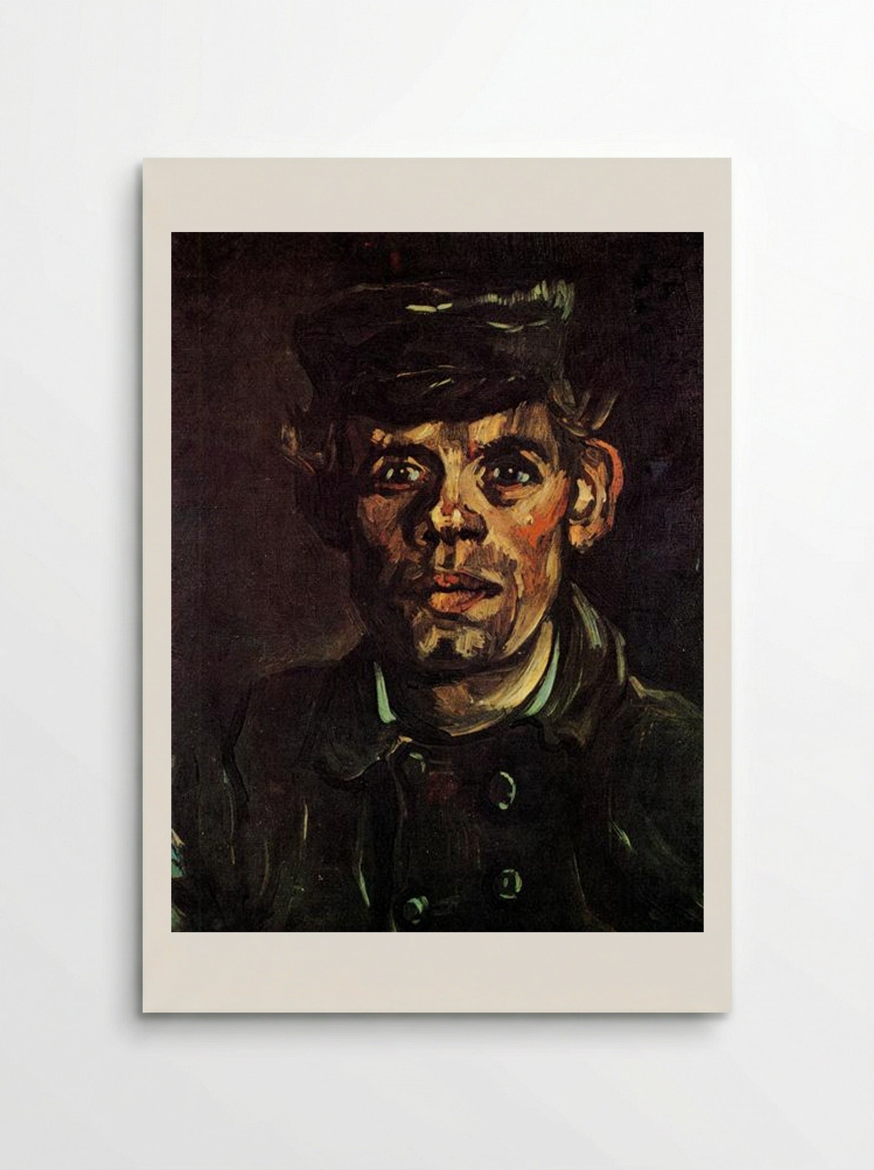 Head of a Young Peasant in a Peaked Cap - Vincent van Gogh - Poster