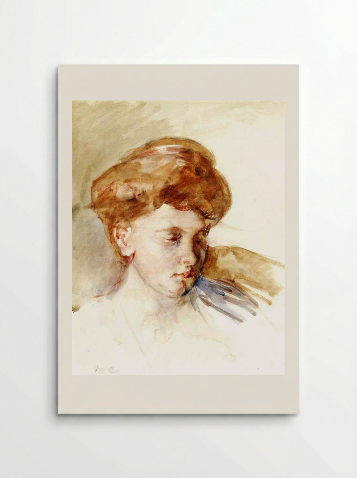 Head of a Young Woman - Mary Cassatt - Poster
