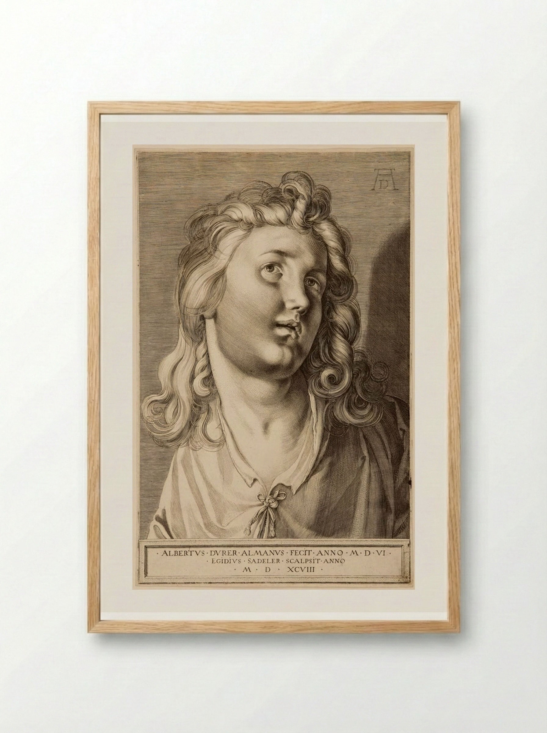 Head of an Angel - Aegidius Sadeler II - Framed Print Wood