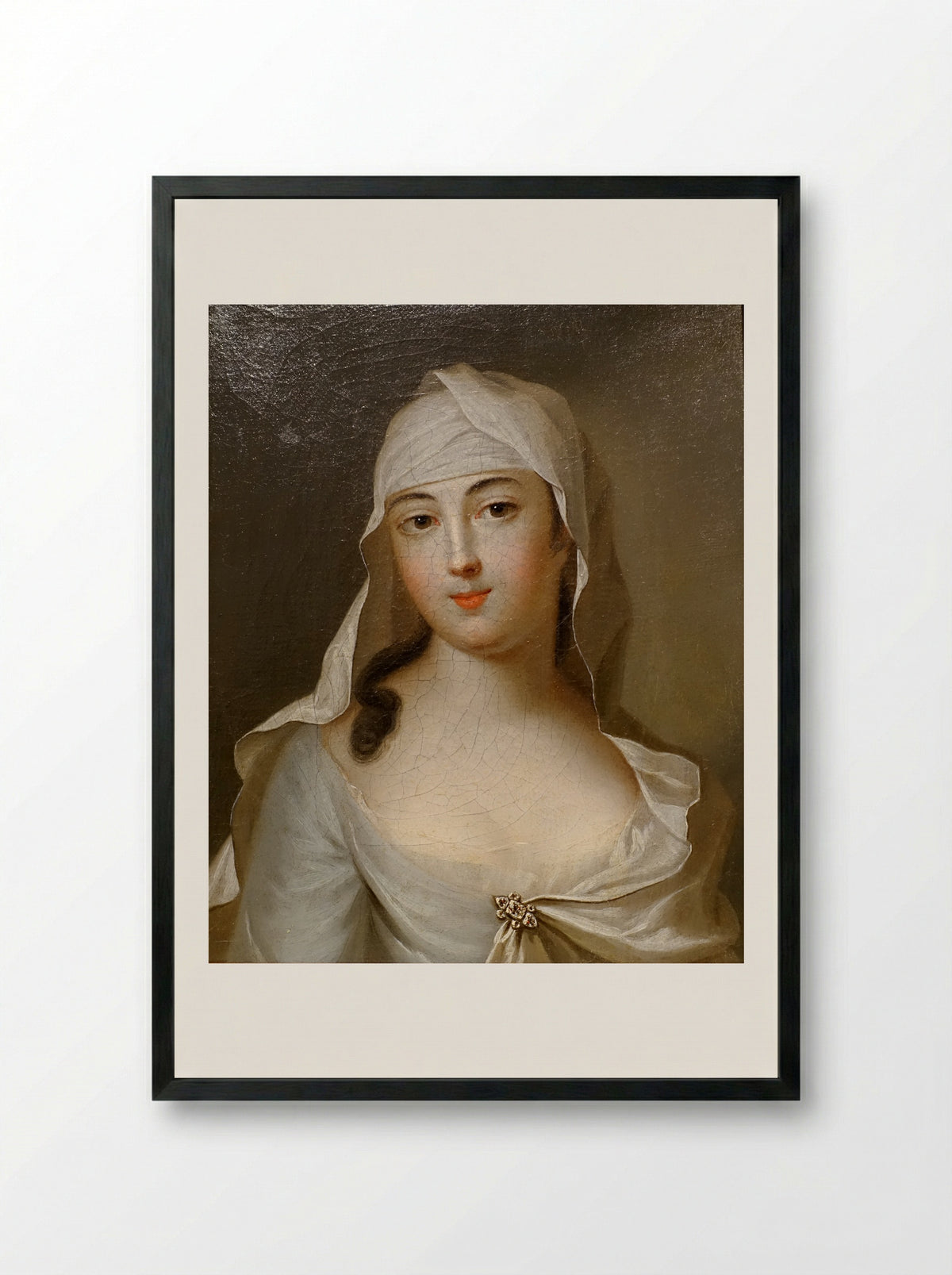Headscarf - Fine Art Print - Framed Print Black