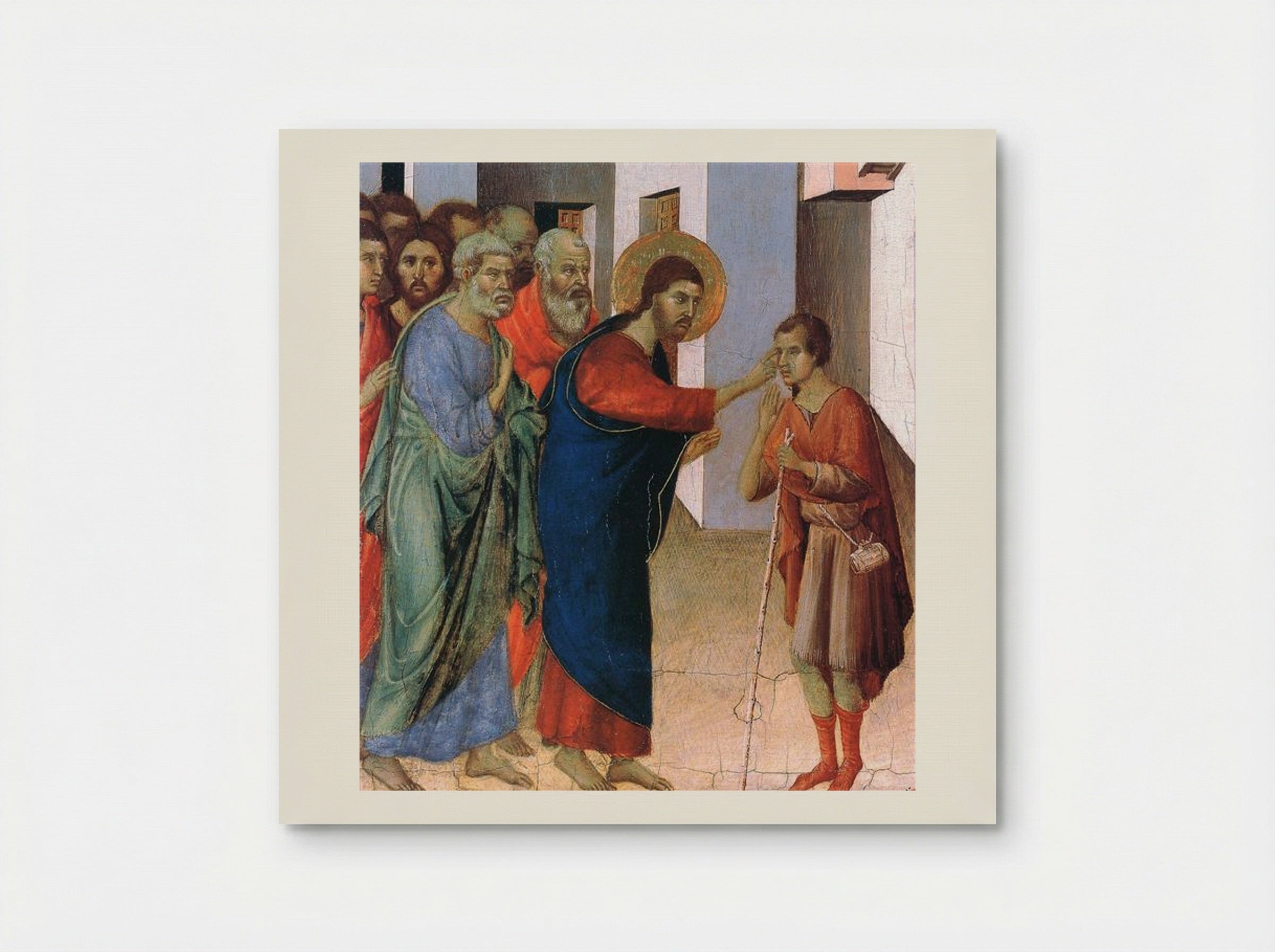 Healing the Man Born Blind - Duccio di Buoninsegna - Poster