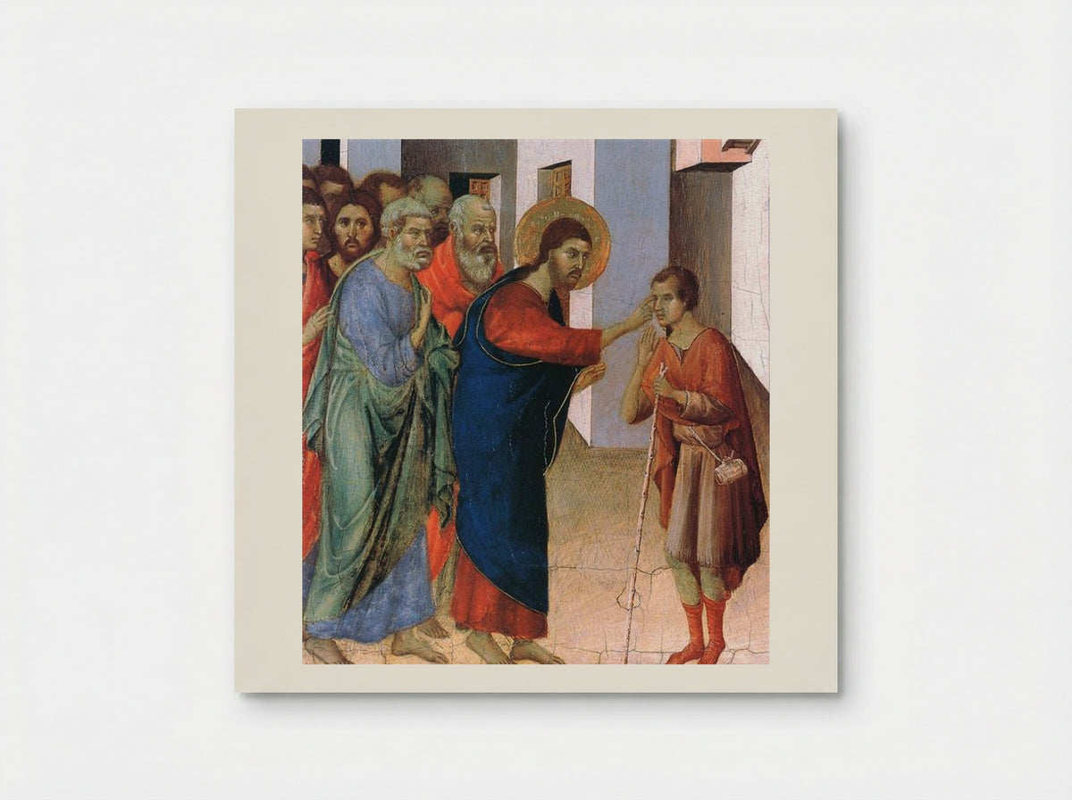 Healing the Man Born Blind - Duccio di Buoninsegna - Poster