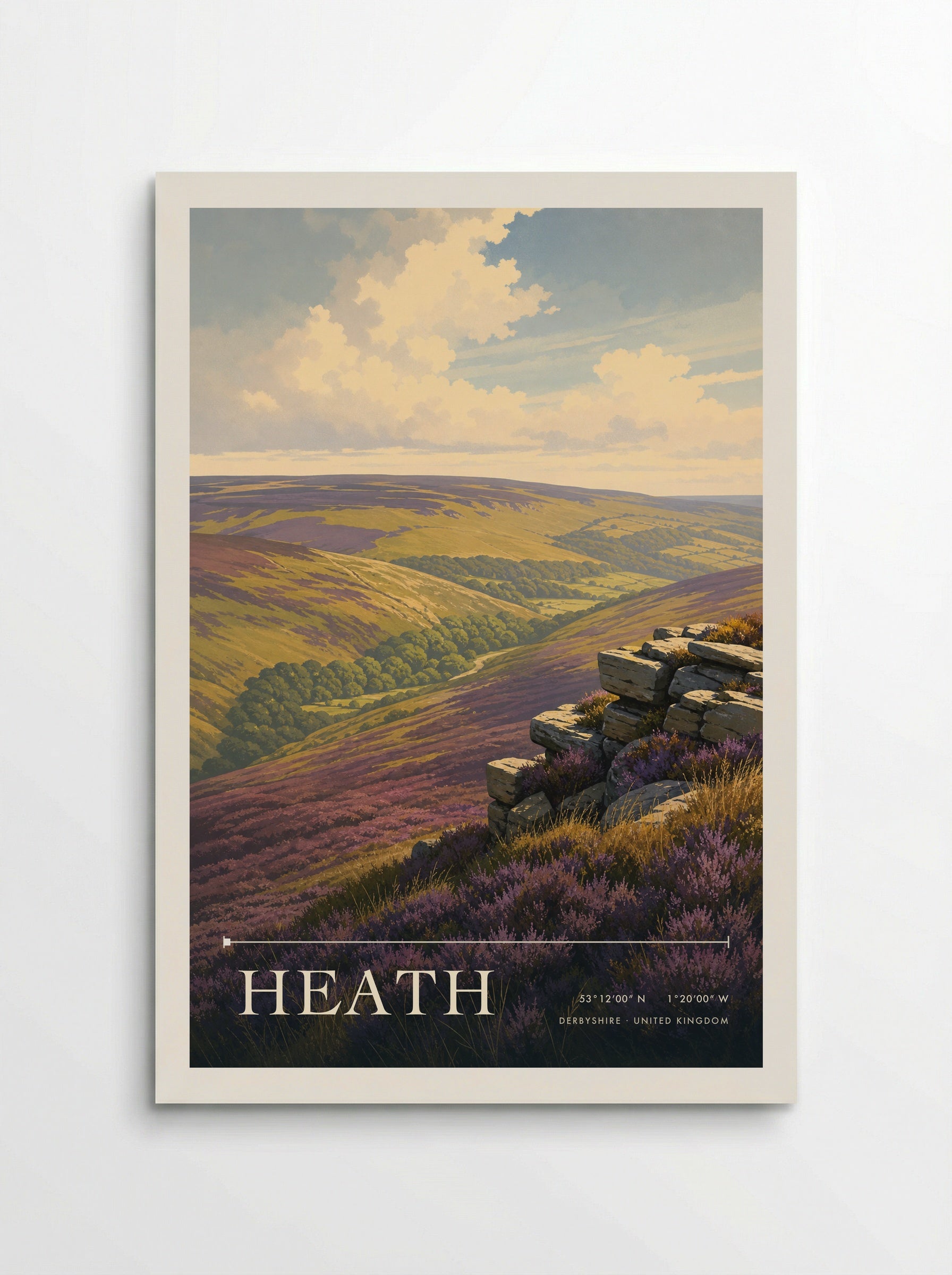 Heath Derbyshire United Kingdom Travel Poster - Poster