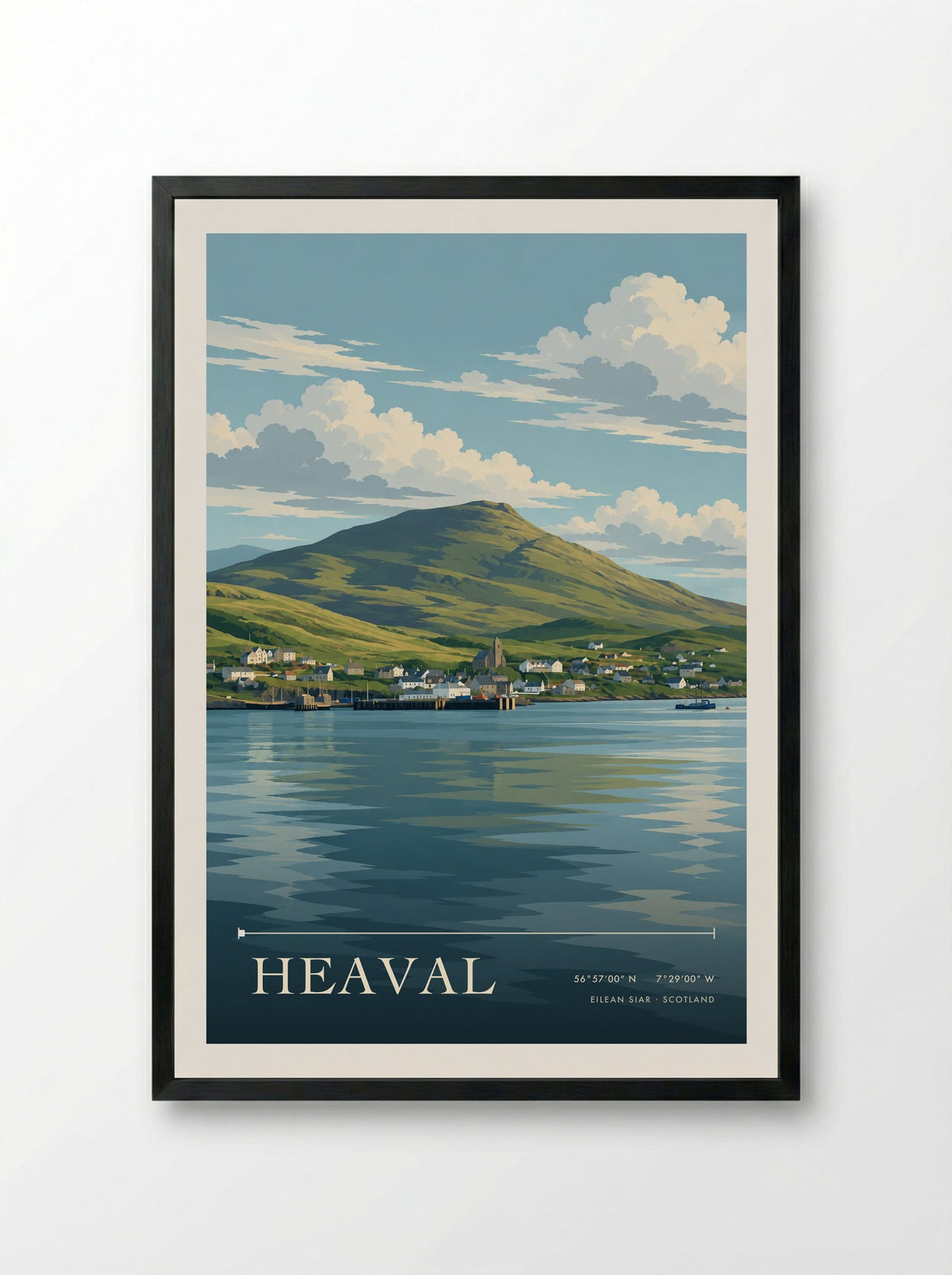 Heaval, Eilean Siar | Travel Poster - Framed Print Black