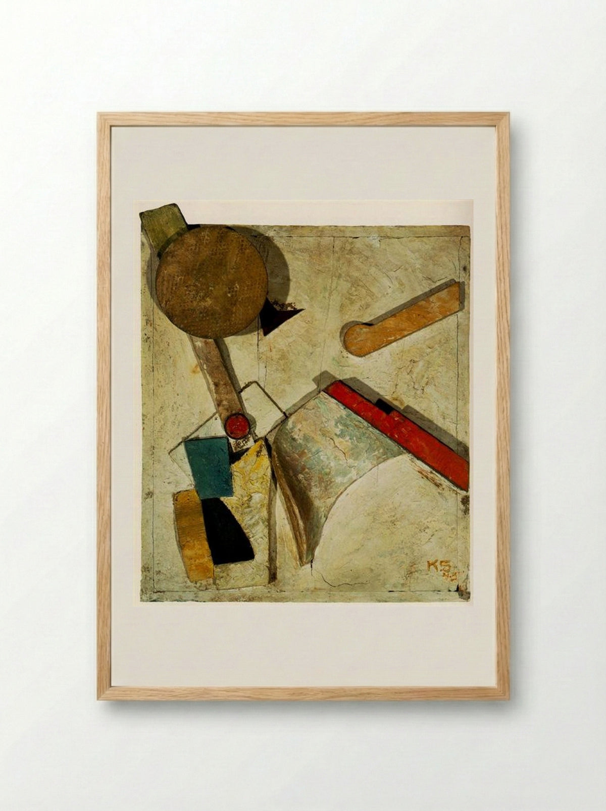 Heavy Relief - Kurt Schwitters - Framed Print Wood
