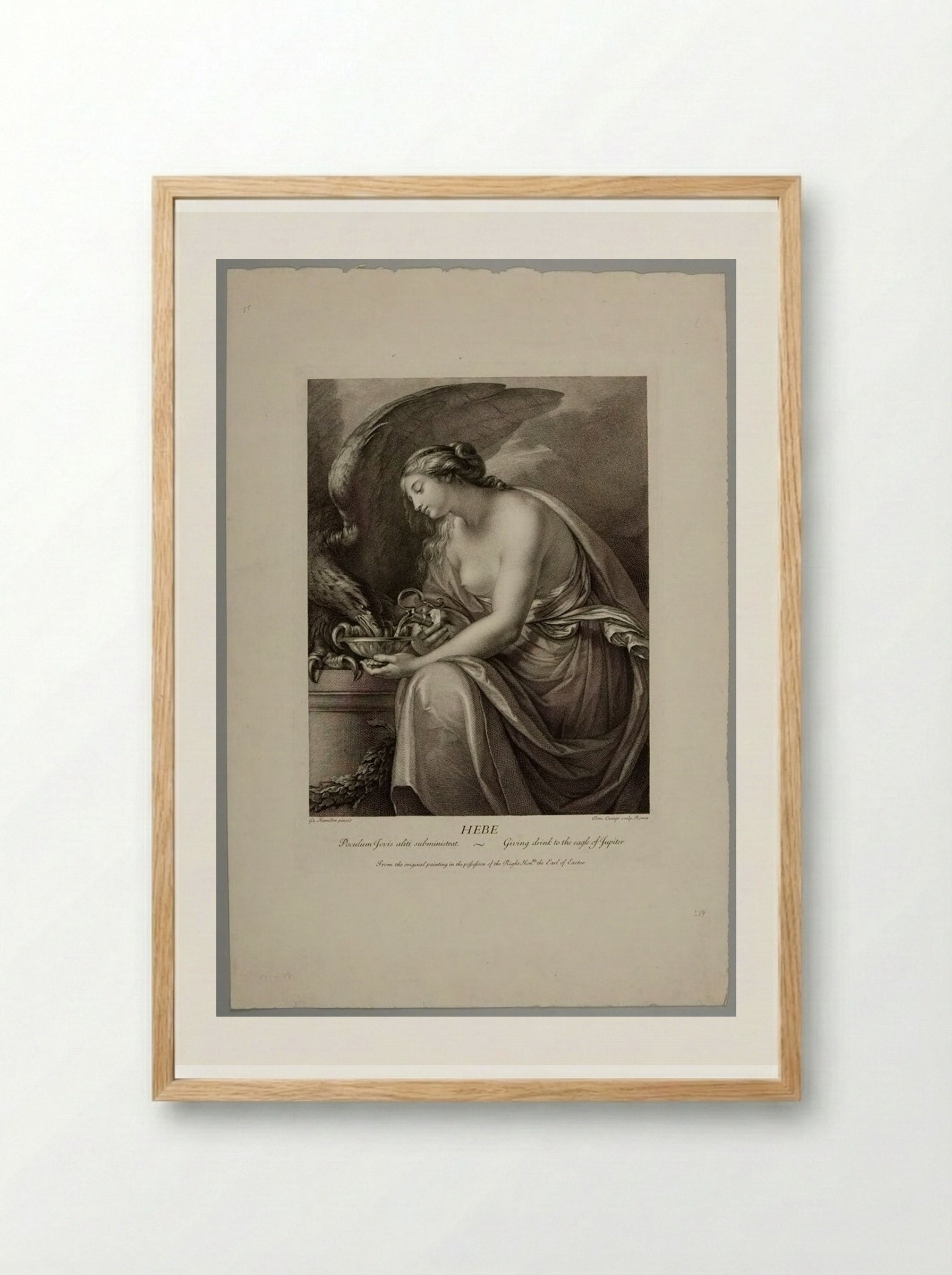 Hebe - Domenico Cunego - Framed Print Wood
