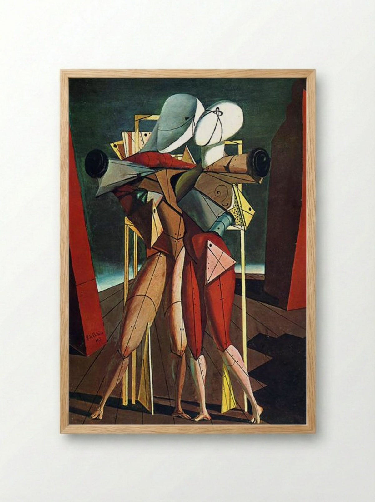 Hector and Andromache - Giorgio de Chirico - Framed Print Wood