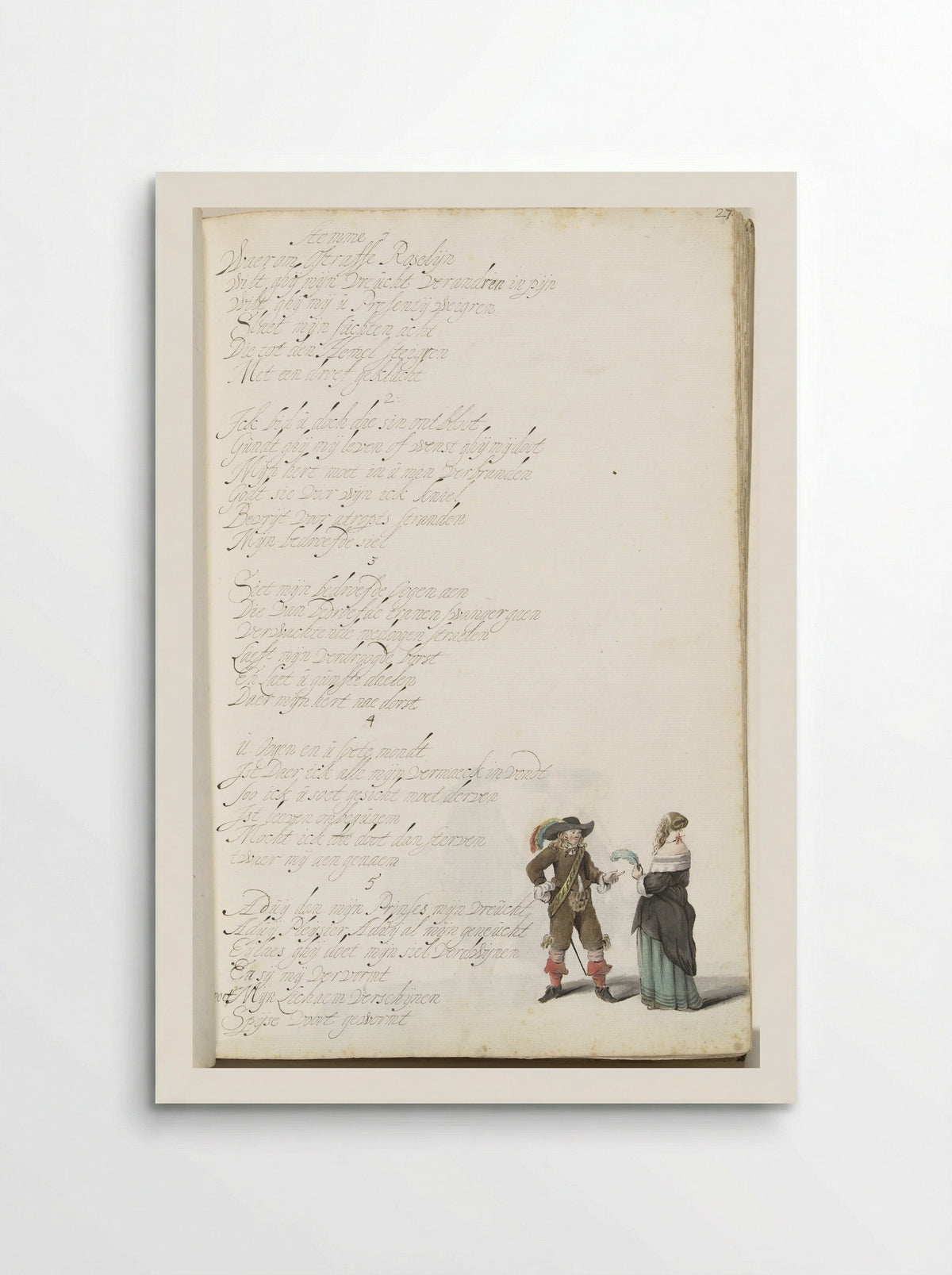 Heer en dame - Gesina ter Borch - Poster