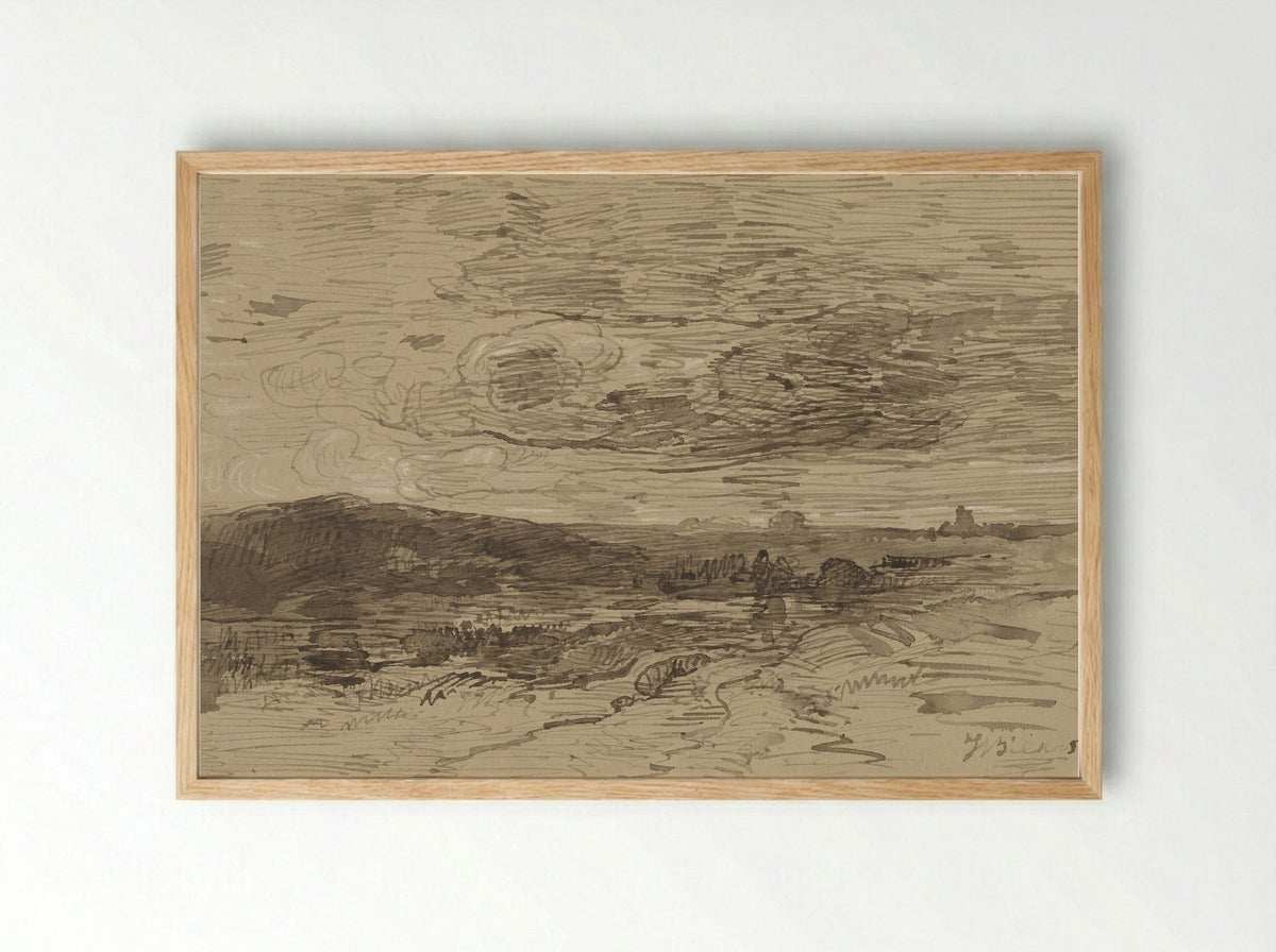 Heide in Drente - Johannes Warnardus Bilders - Framed Print Wood