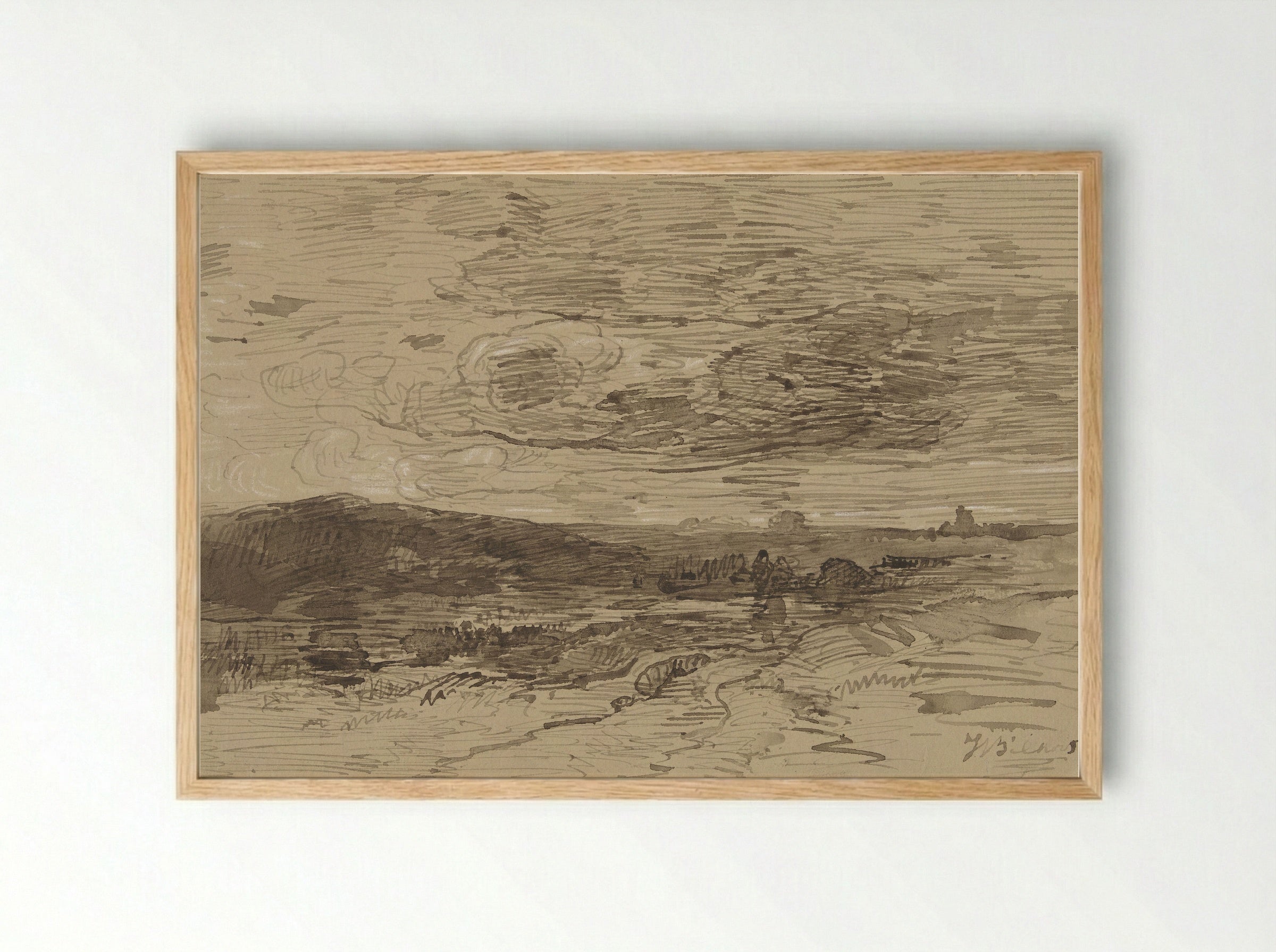 Heide in Drente - Johannes Warnardus Bilders - Framed Print Wood