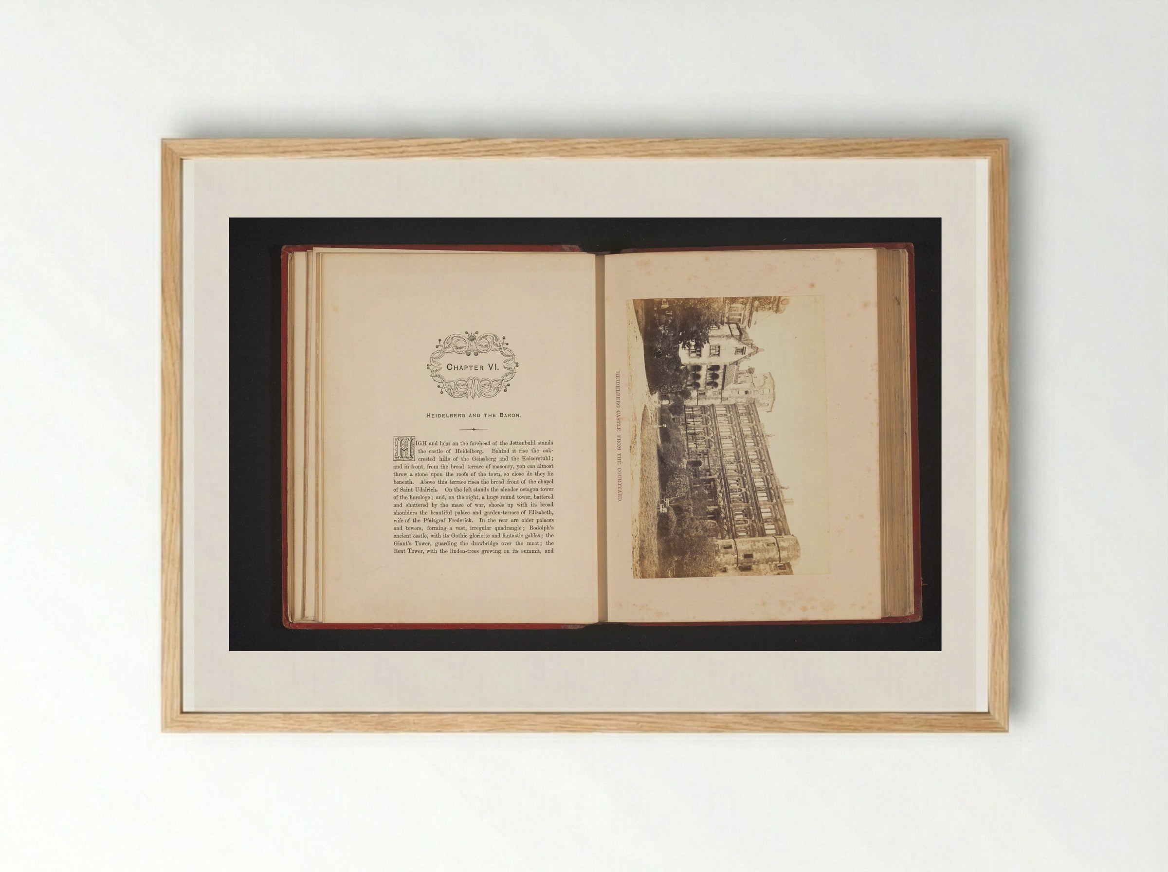 Heidelberg Castle from the Courtyard - Francis Frith - Framed Print Wood