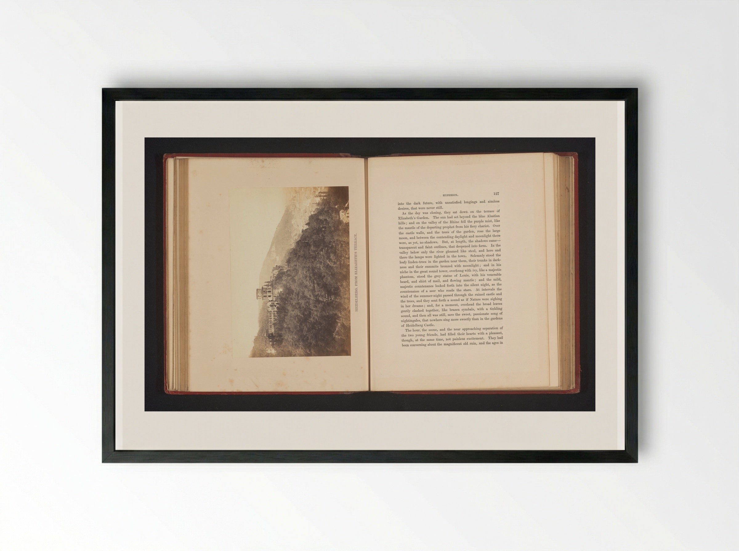 Heidelberg, from Elizabeth's Terrace - Francis Frith - Framed Print Black