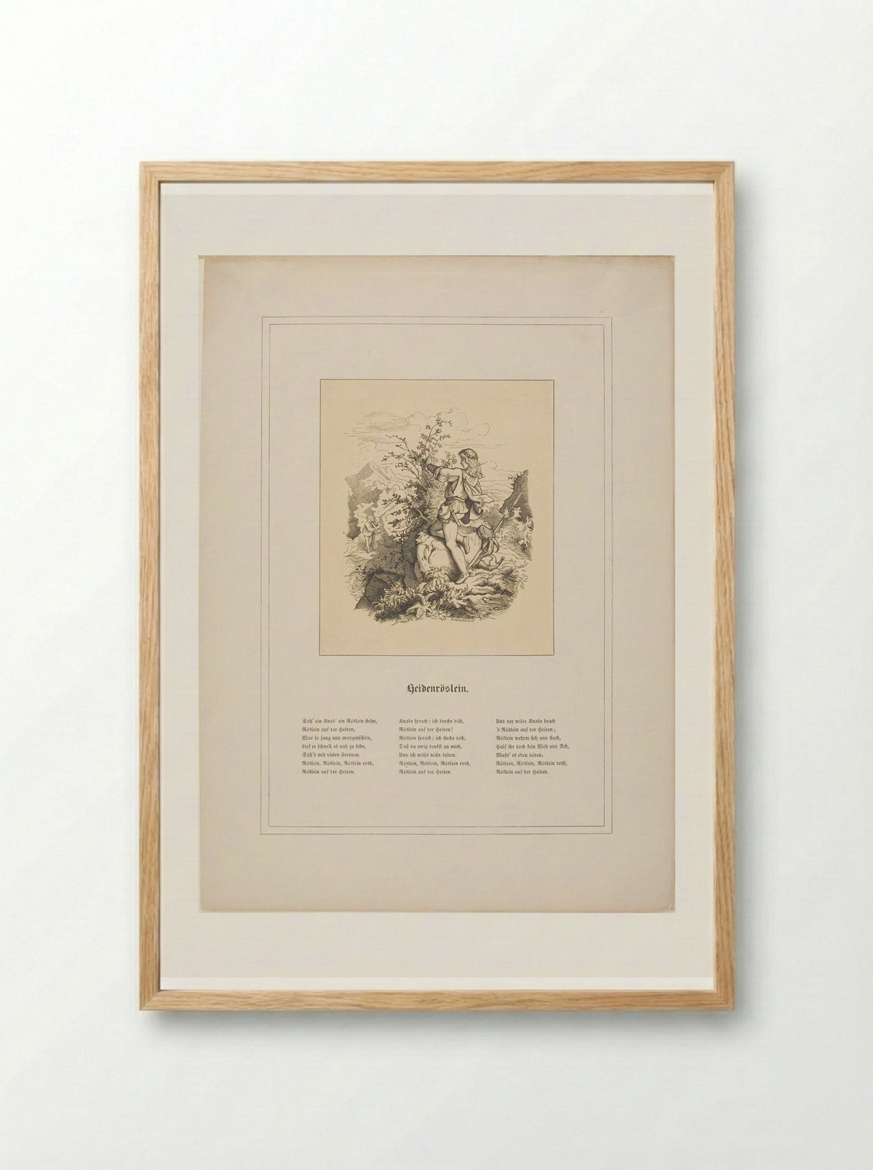 Heidenröslein - Adrian Ludwig Richter - Framed Print Wood