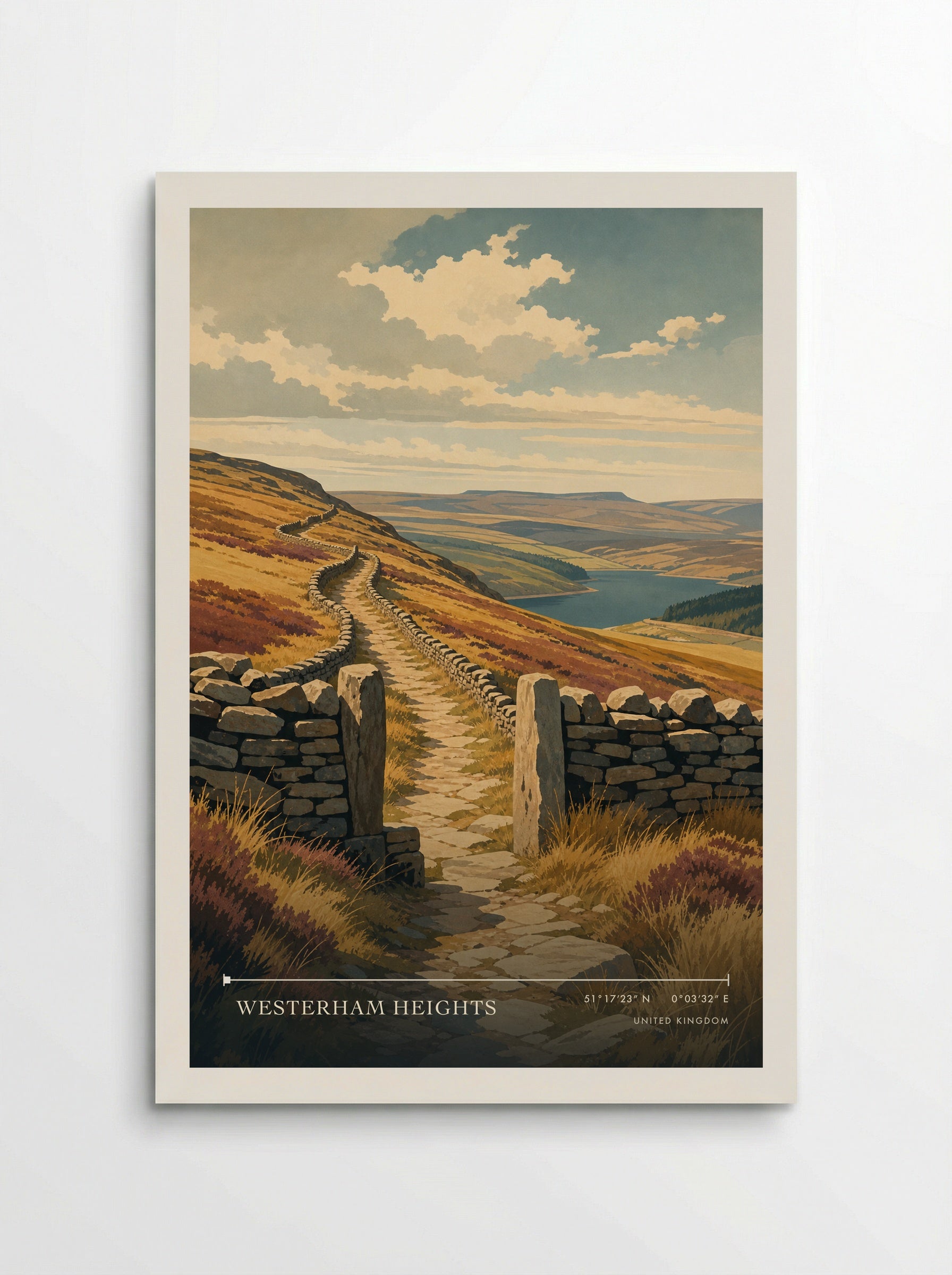 Heights United Kingdom Travel Poster - Poster