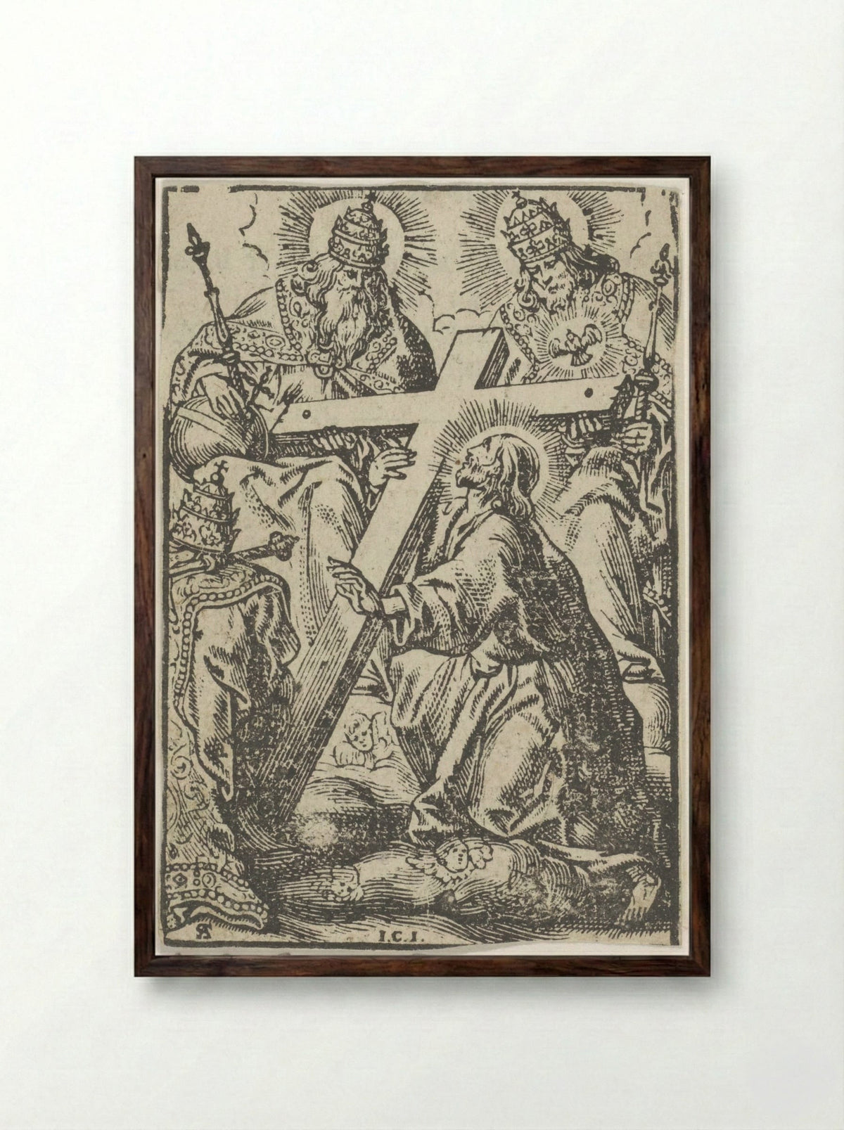 Heilige Drie-eenheid - Cornelis Woons - Framed Print Dark Wood