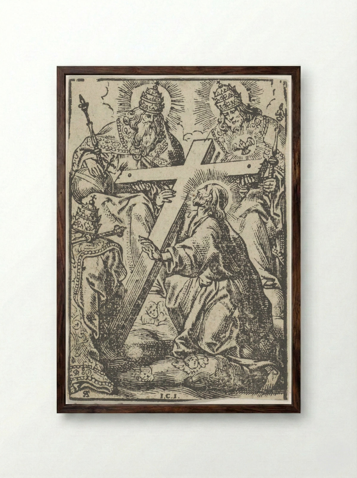 Heilige Drie-eenheid - Cornelis Woons - Framed Print Dark Wood