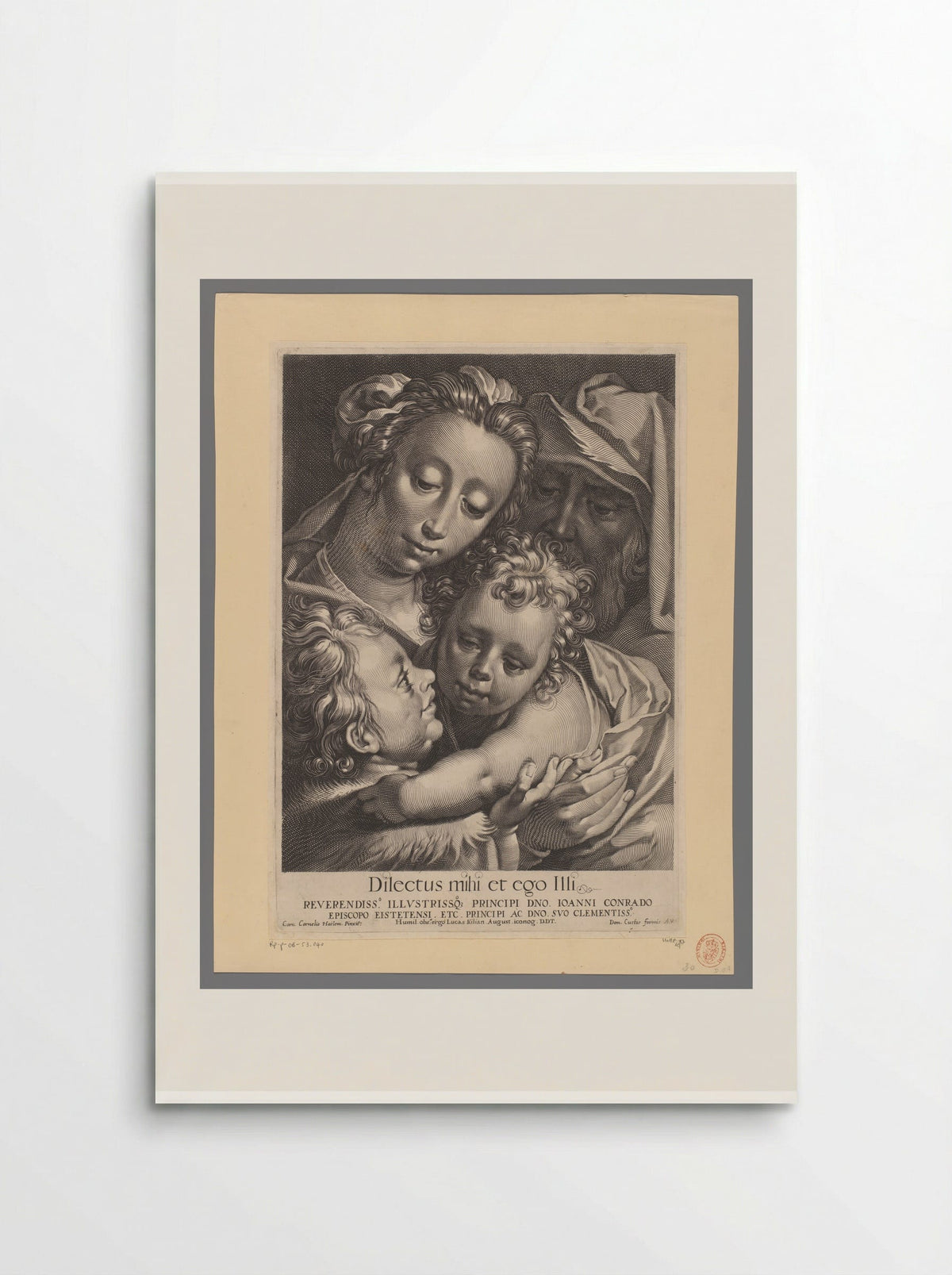 Heilige Familie met Johannes de Doper - Lucas Kilian - Poster