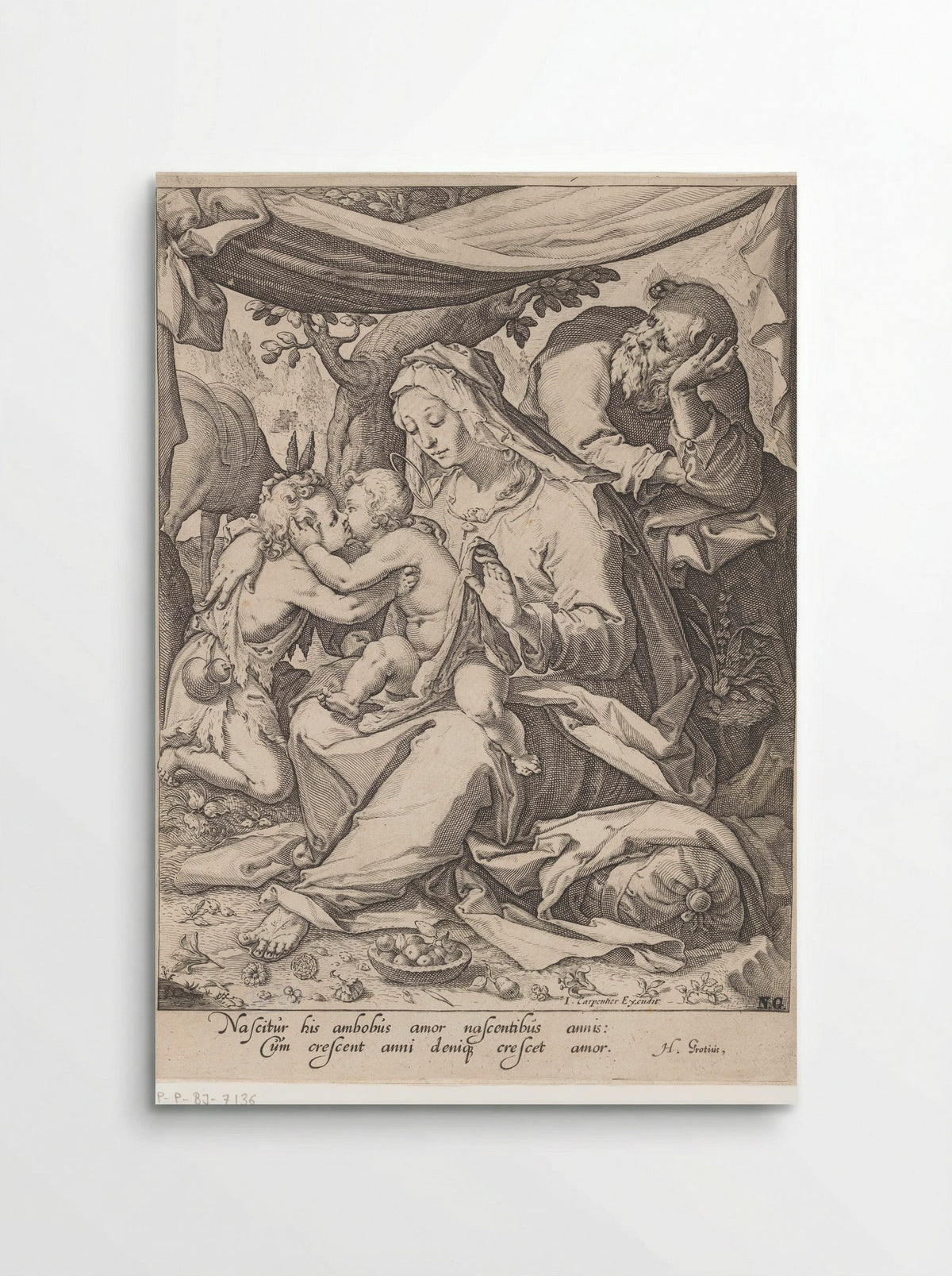 Heilige Familie met Johannes de Doper - Zacharias Dolendo - Poster
