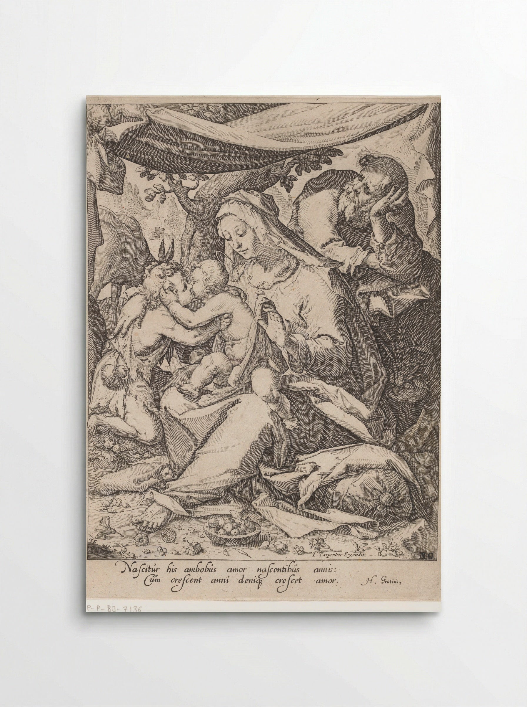 Heilige Familie met Johannes de Doper - Zacharias Dolendo - Poster