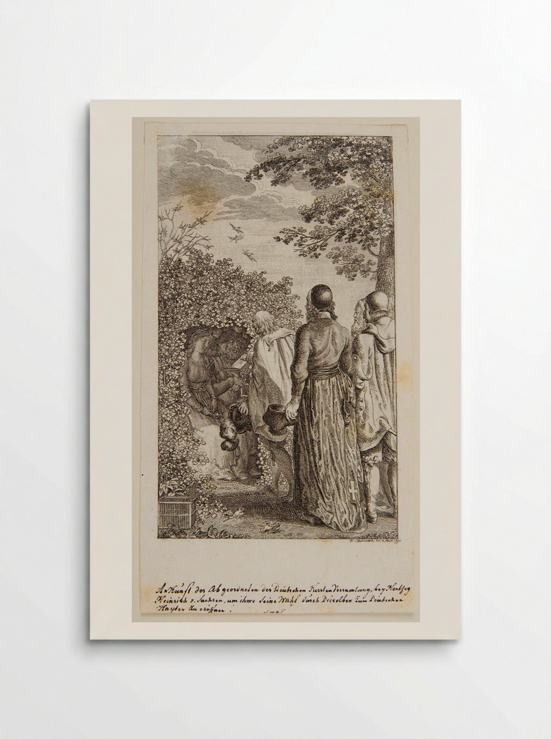 Heinrich the First Learns that He Has Been Proclaimed King - Daniel Nikolaus Chodowiecki - Poster