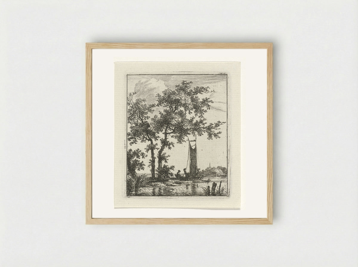 Heisen van het zeil - Hermanus Fock - Framed Print Wood