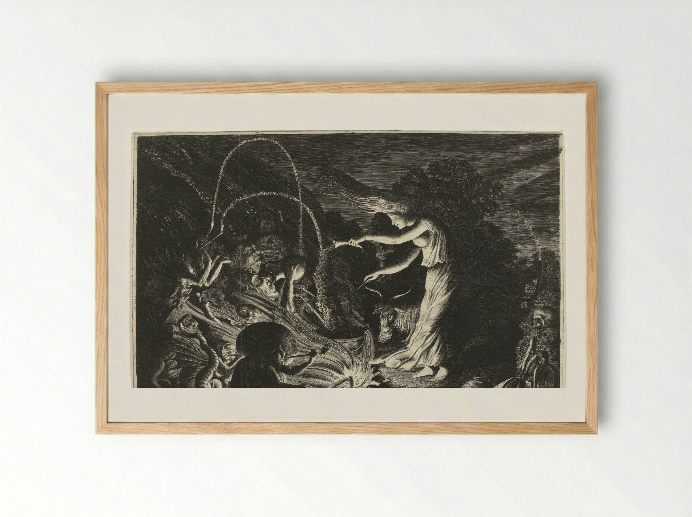 Heks (The Witch) - Jan van de Velde (II) - Framed Print Wood