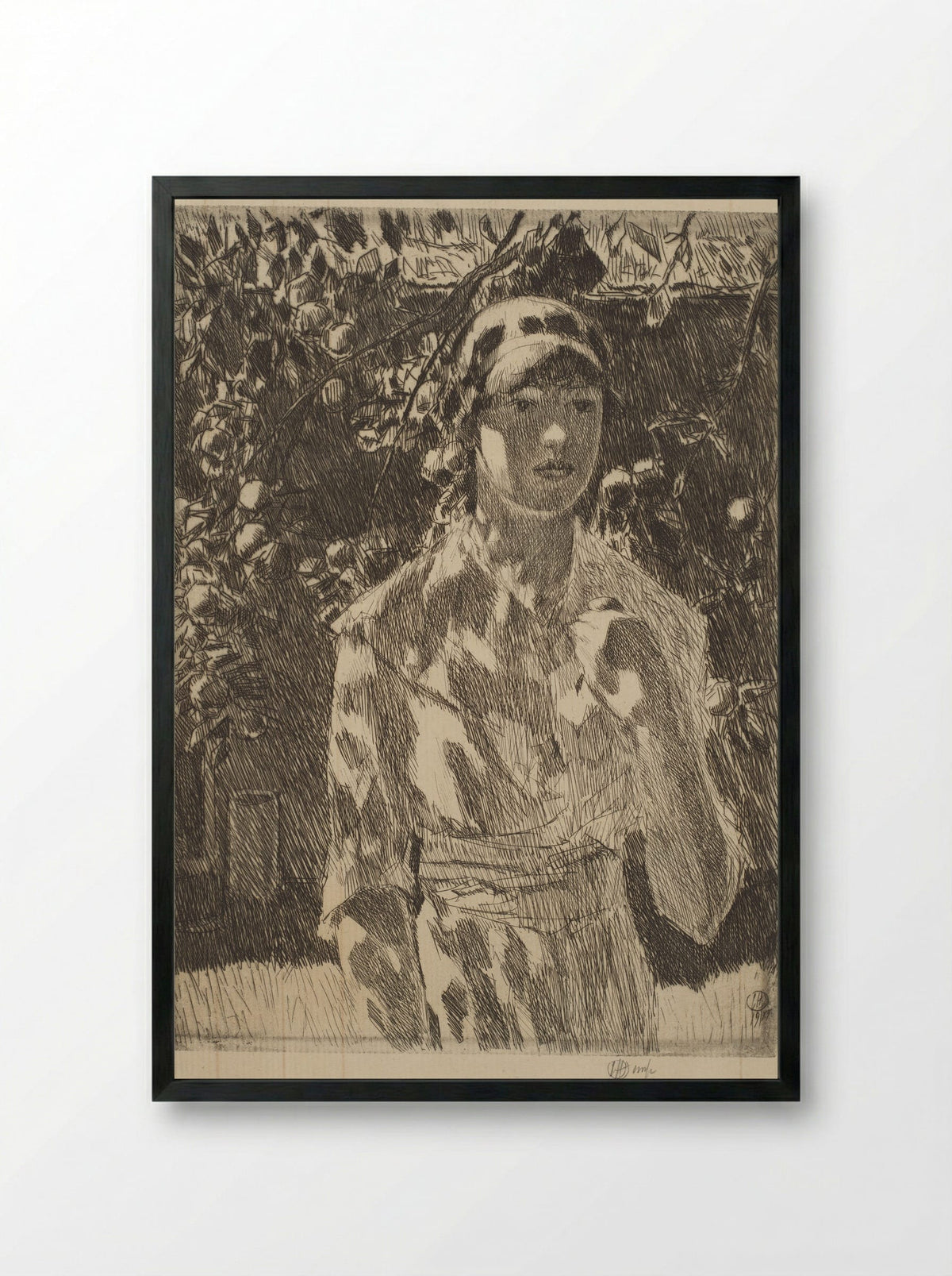 Helen Burke - Childe Hassam - Framed Print Black